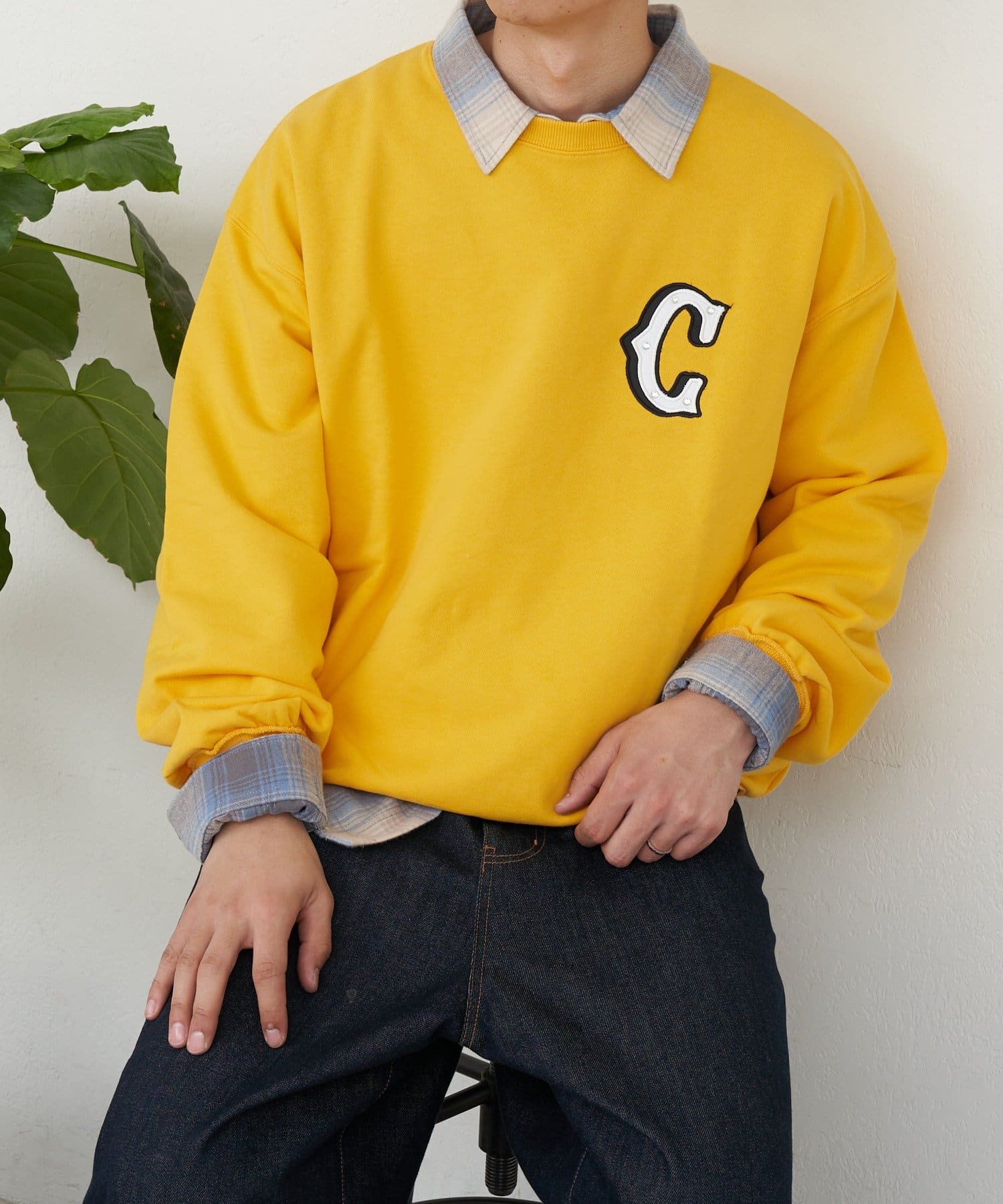 CIAOPANIC(チャオパニック) ラインストーンクルーネックスウェット