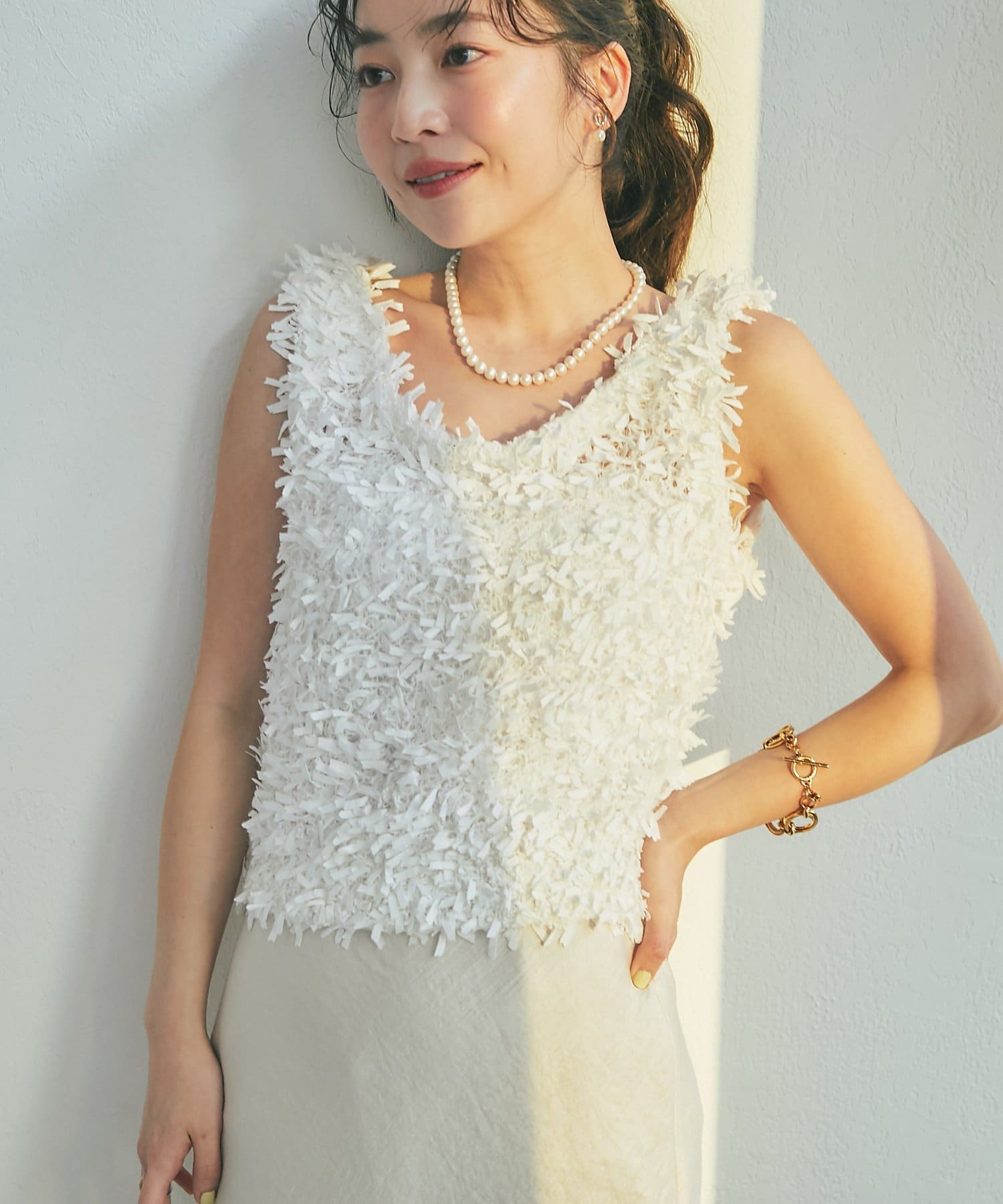 La boutique BonBon(ラブティックボンボン) テープヤーン２WAYベスト