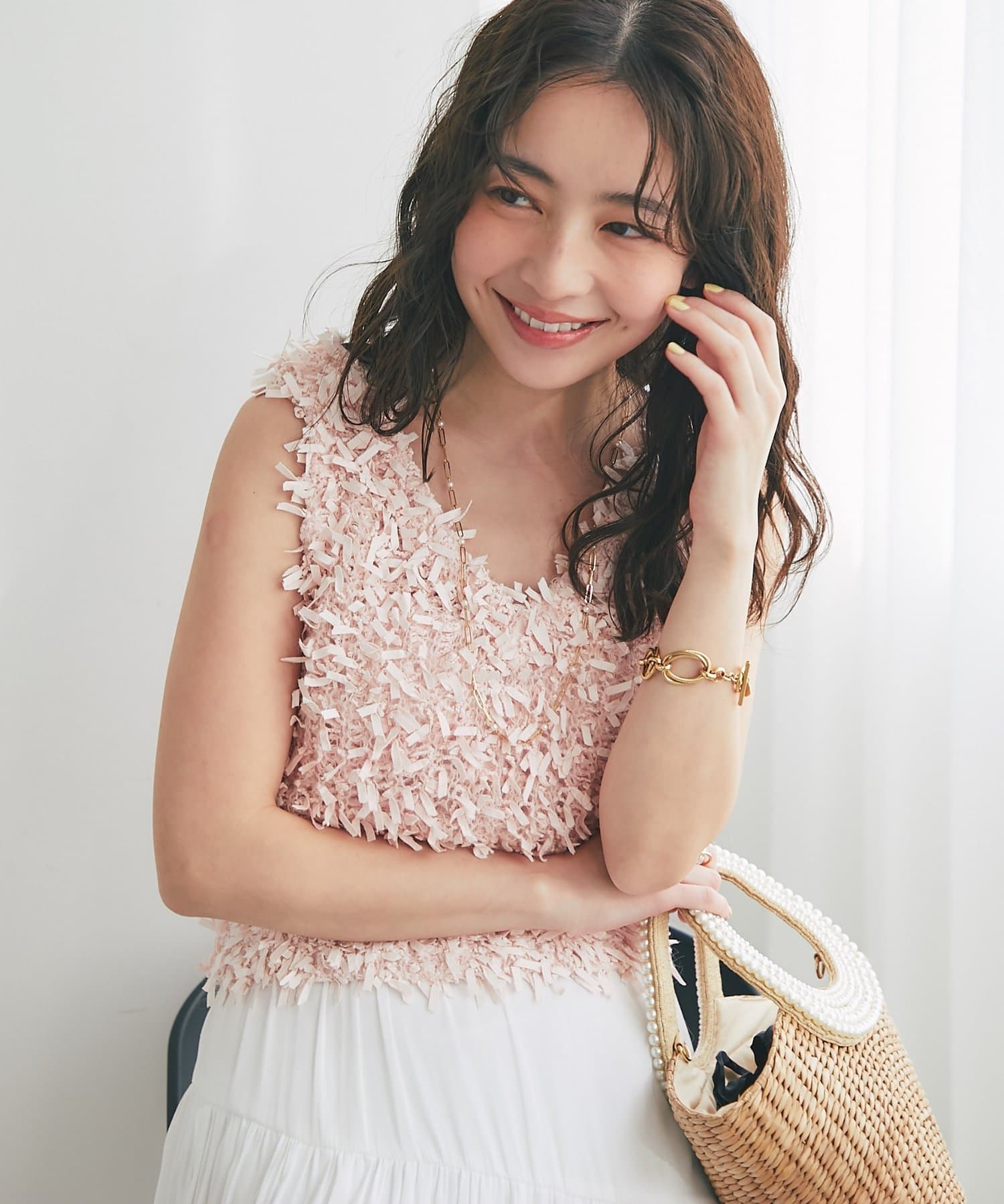 La boutique BonBon(ラブティックボンボン) テープヤーン２WAYベスト