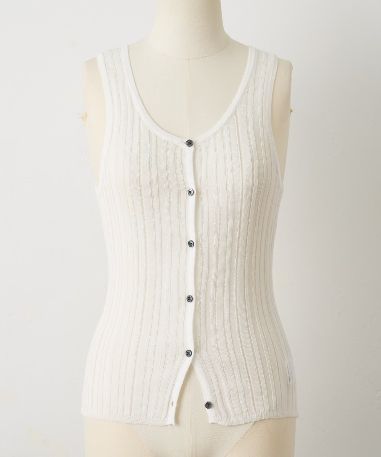 COLONY 2139(コロニー トゥーワンスリーナイン) 【paradigm】コットンモダール針抜シアーリブタンク