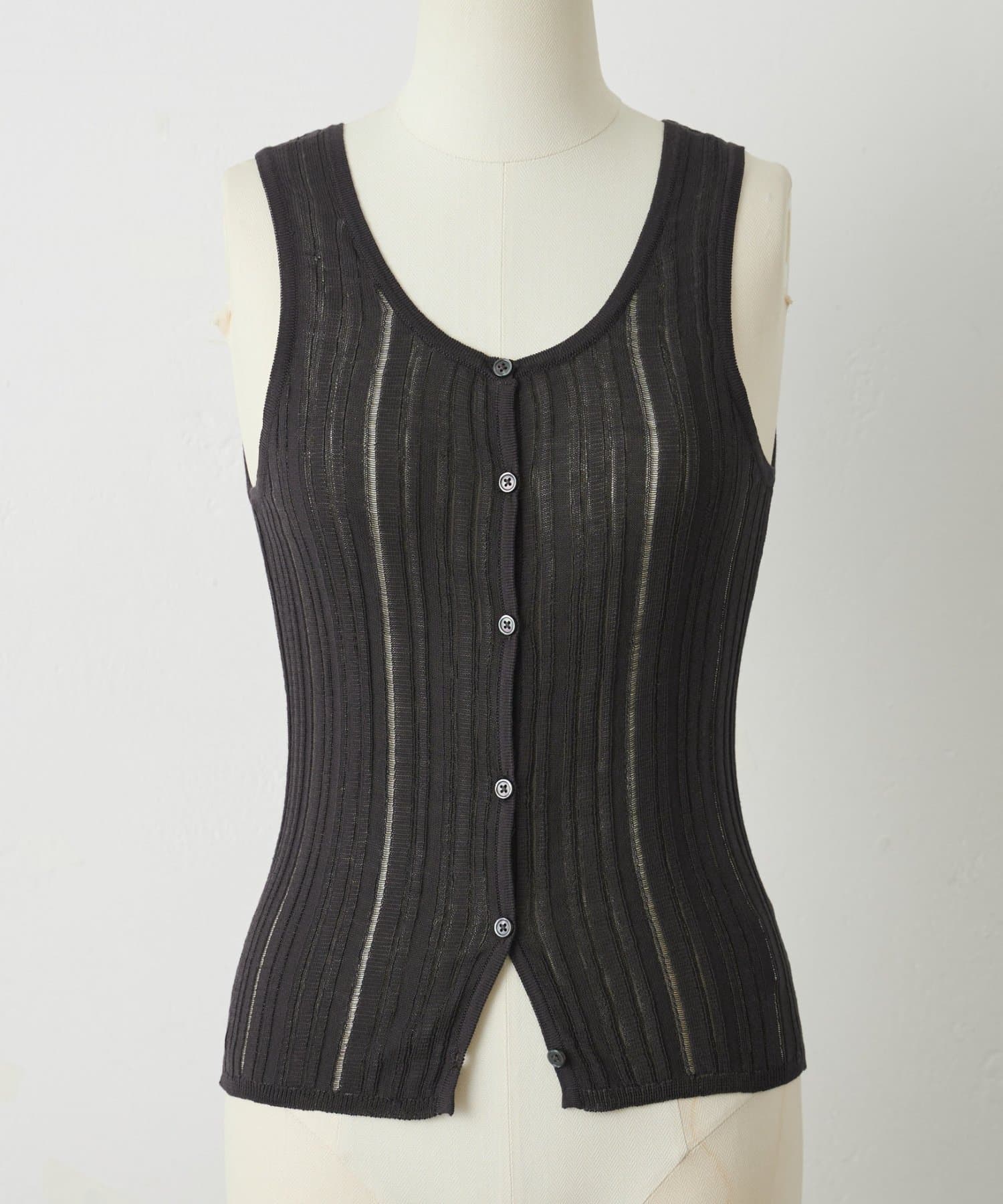 COLONY 2139(コロニー トゥーワンスリーナイン) 【paradigm】コットンモダール針抜シアーリブタンク