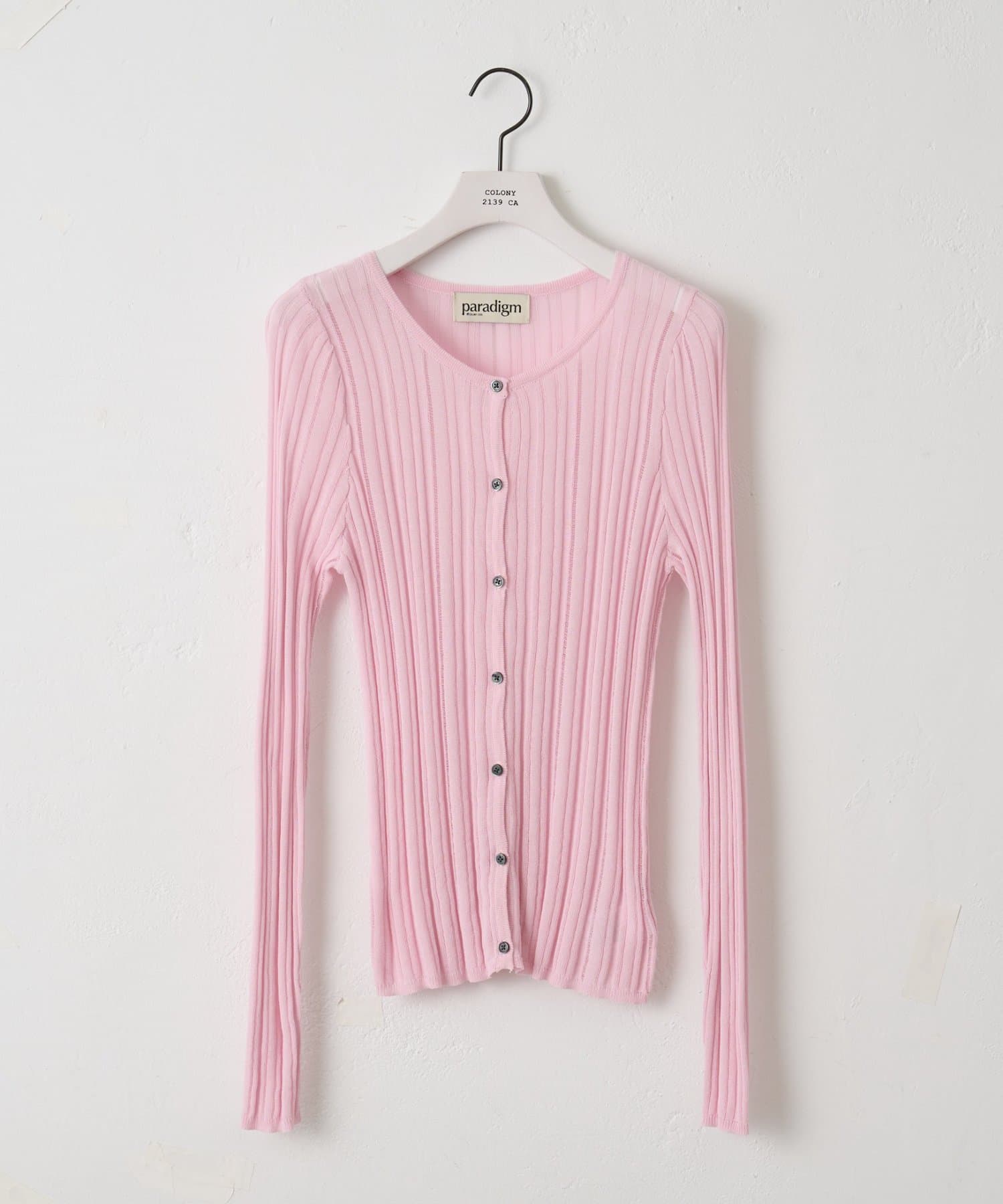 COLONY 2139(コロニー トゥーワンスリーナイン) 【paradigm】コットンモダール針抜シアーリブカーデ