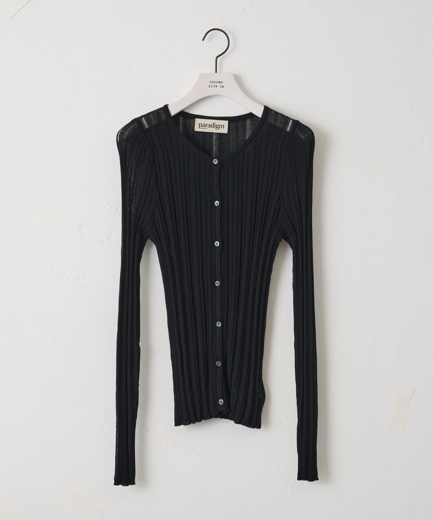COLONY 2139(コロニー トゥーワンスリーナイン) 【paradigm】コットンモダール針抜シアーリブカーデ