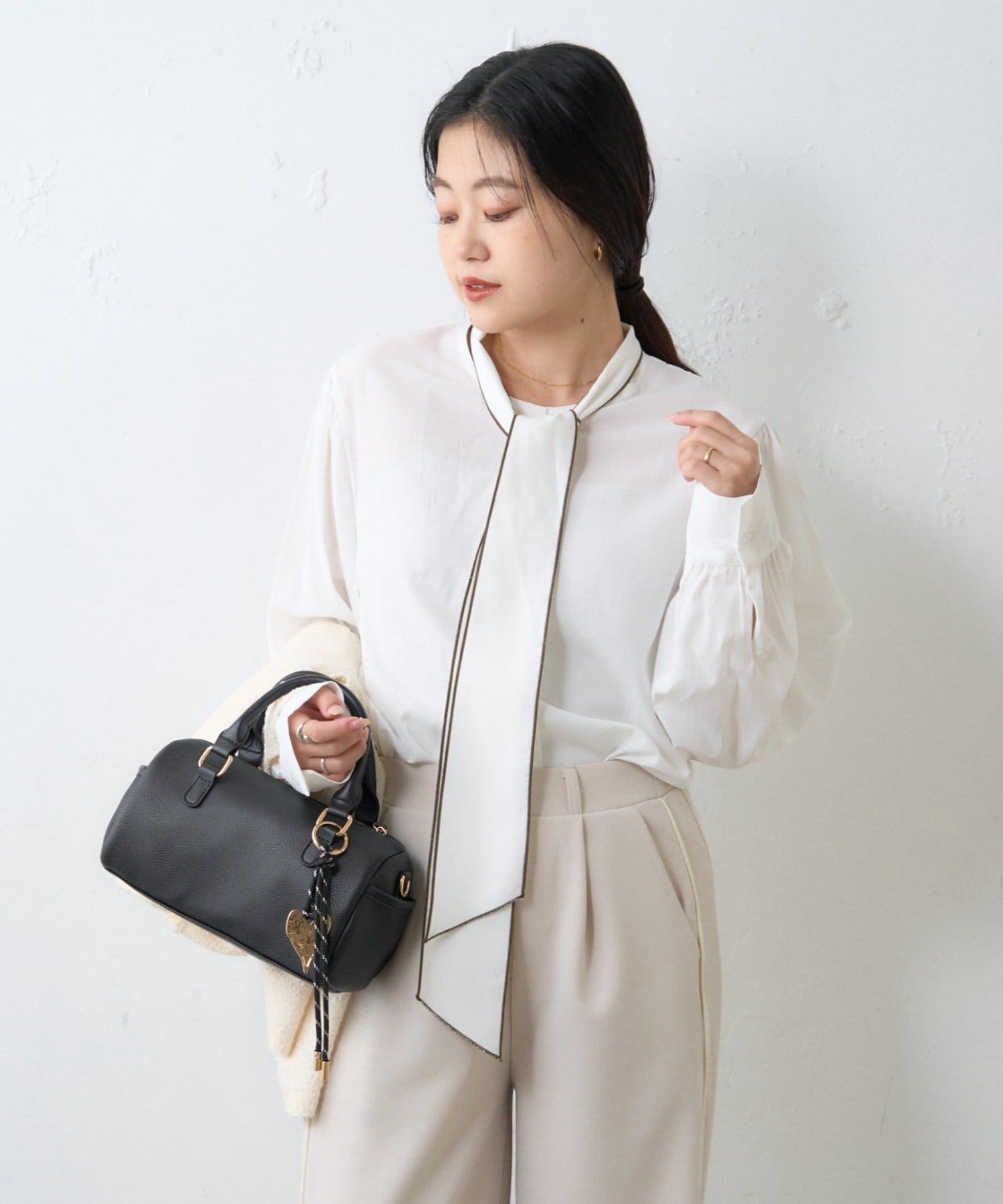 CIAOPANIC TYPY(チャオパニックティピー) 【オケージョン】配色パイピングボウタイシャツ