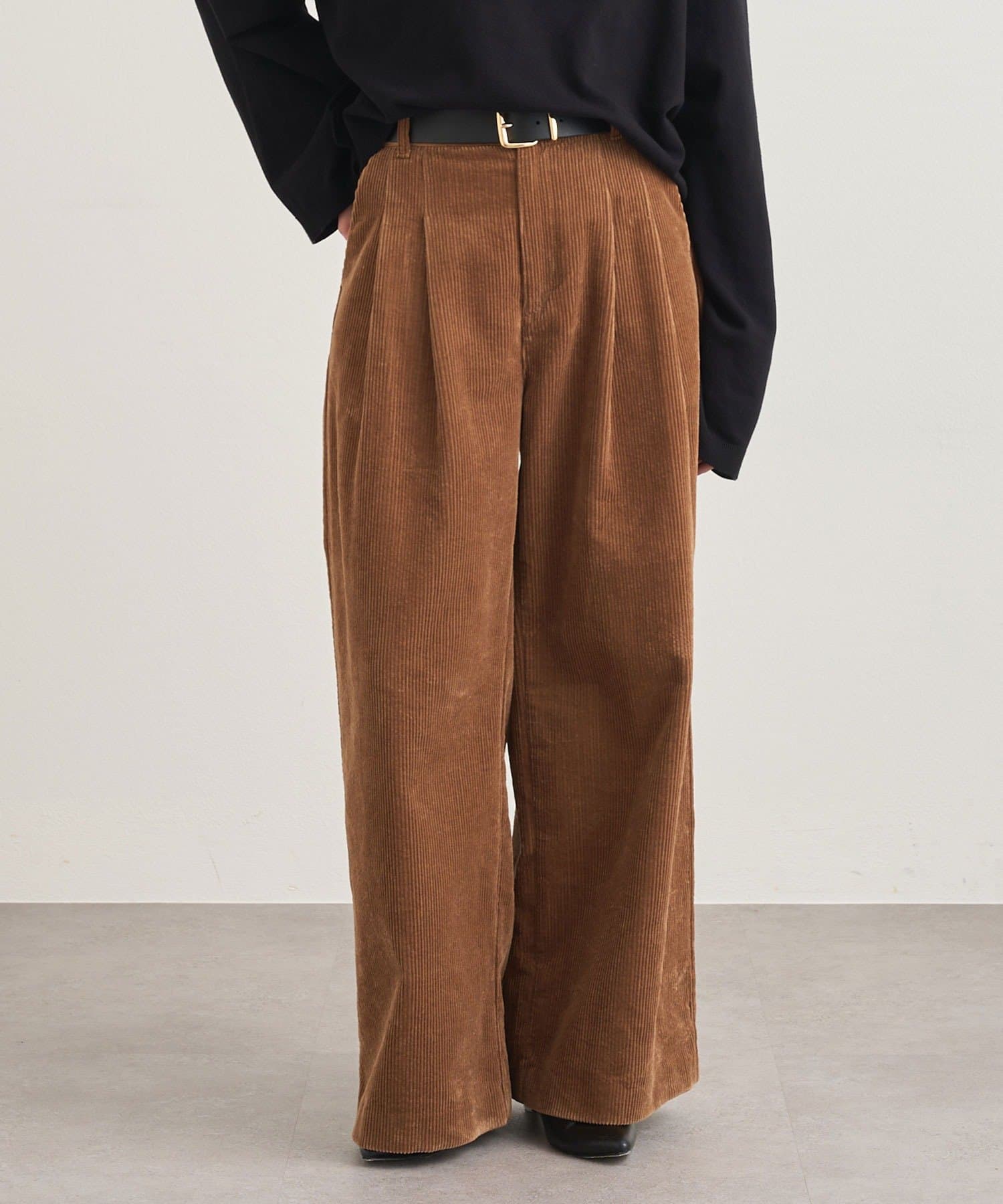 OUTLET(アウトレット) 【SHENERY】コーデュロイワイドパンツ