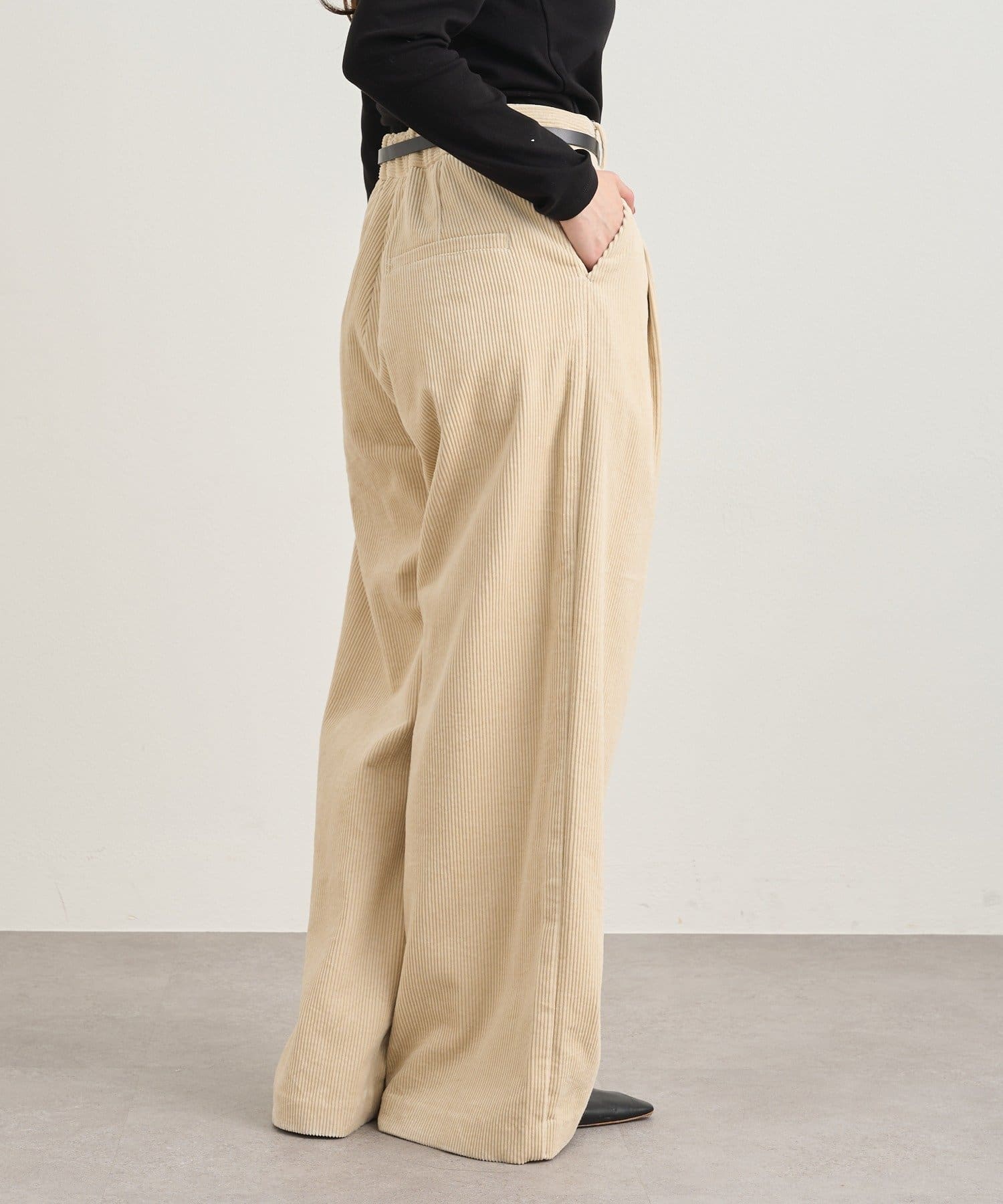 OUTLET(アウトレット) 【SHENERY】コーデュロイワイドパンツ