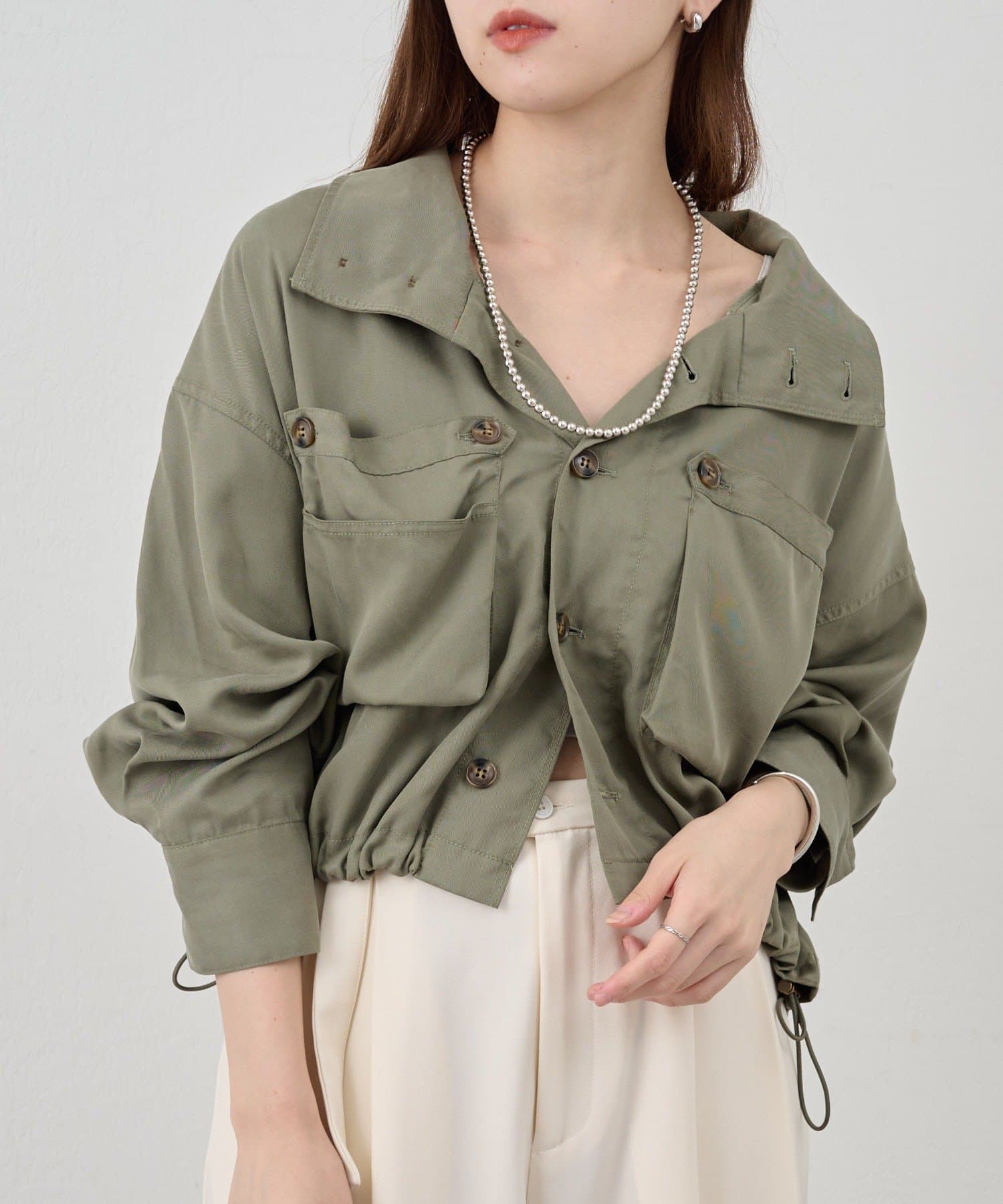 OUTLET(アウトレット) 【SHENERY】ビッグポケットシャツ