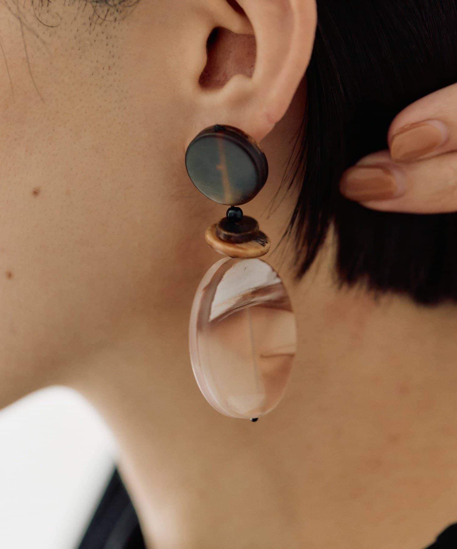 OUTLET(アウトレット) 【ear PAPILLONNER】ニュアンスマーブルピアス