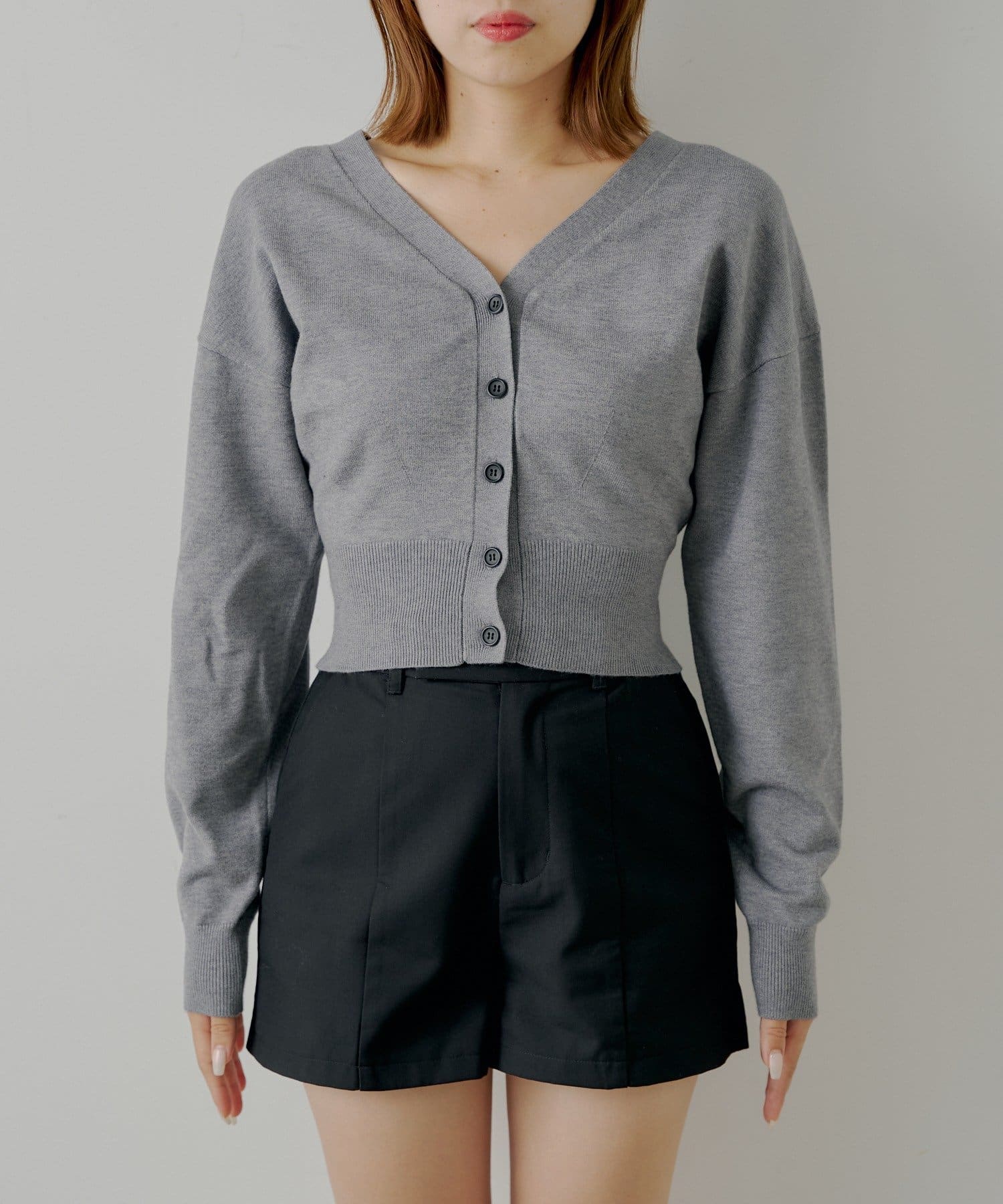 OUTLET(アウトレット) 【Chico】タイ付きコンパクトVニット