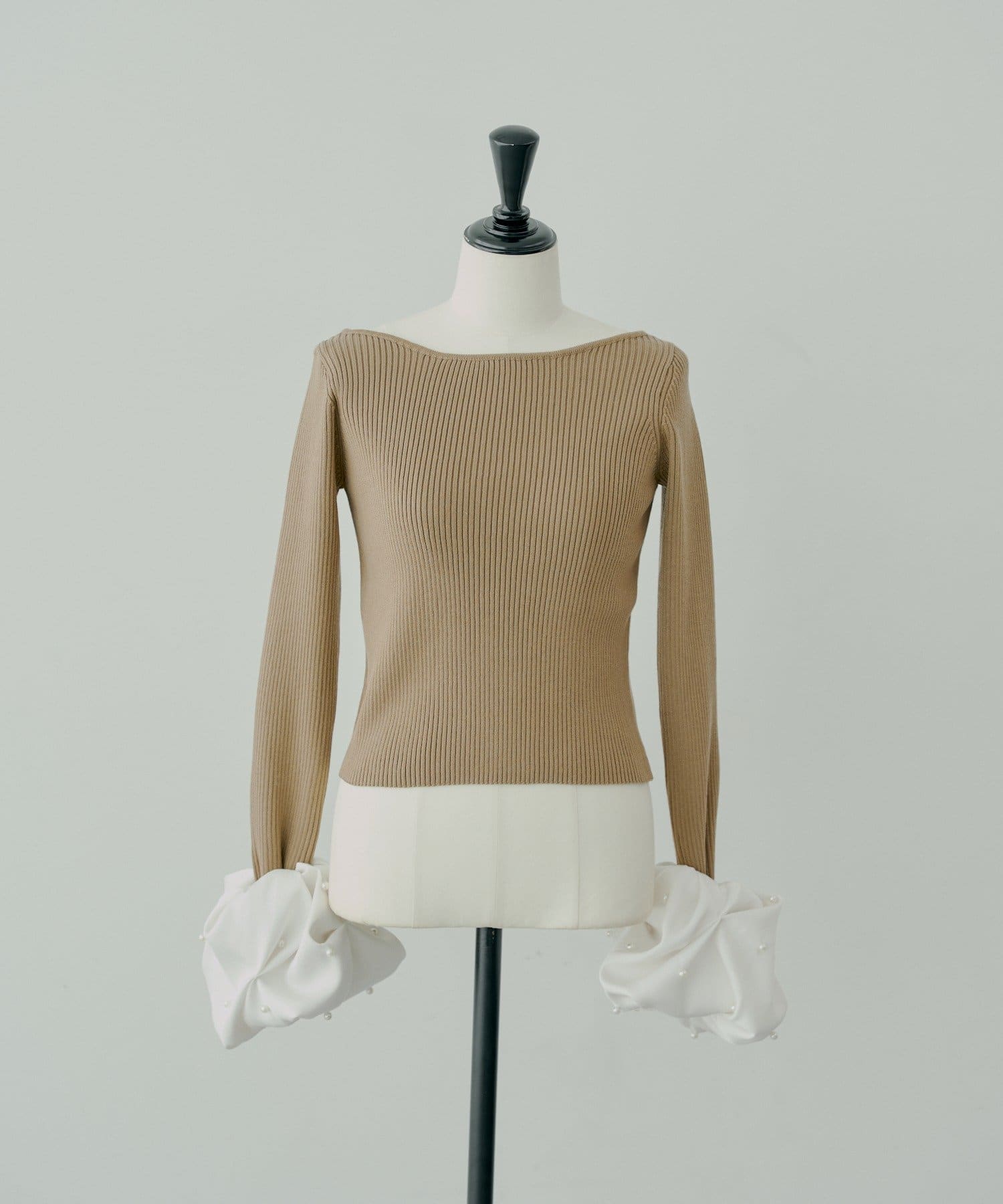 OUTLET(アウトレット) 【Chico】バルーンパールスリーブニット