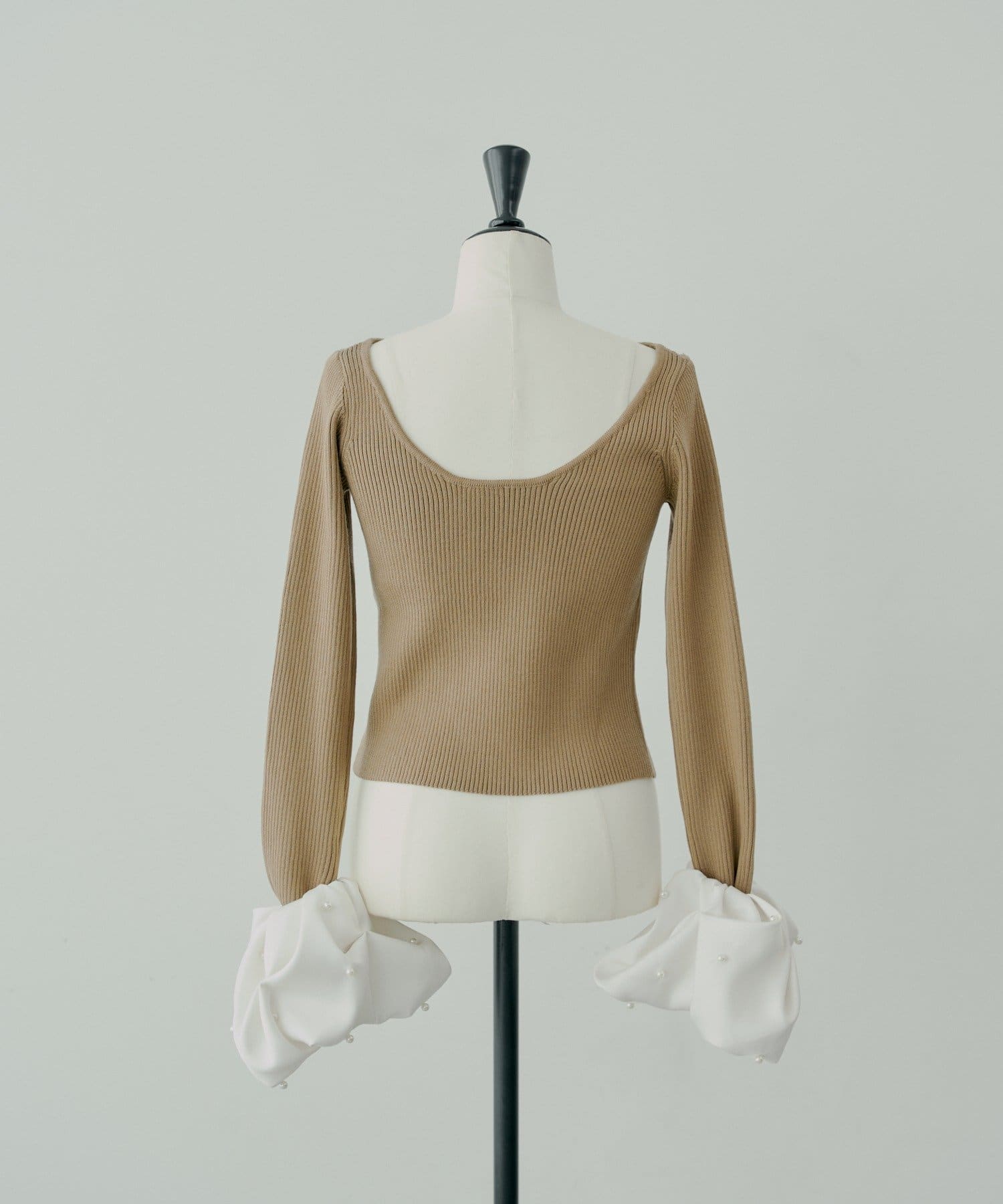 OUTLET(アウトレット) 【Chico】バルーンパールスリーブニット