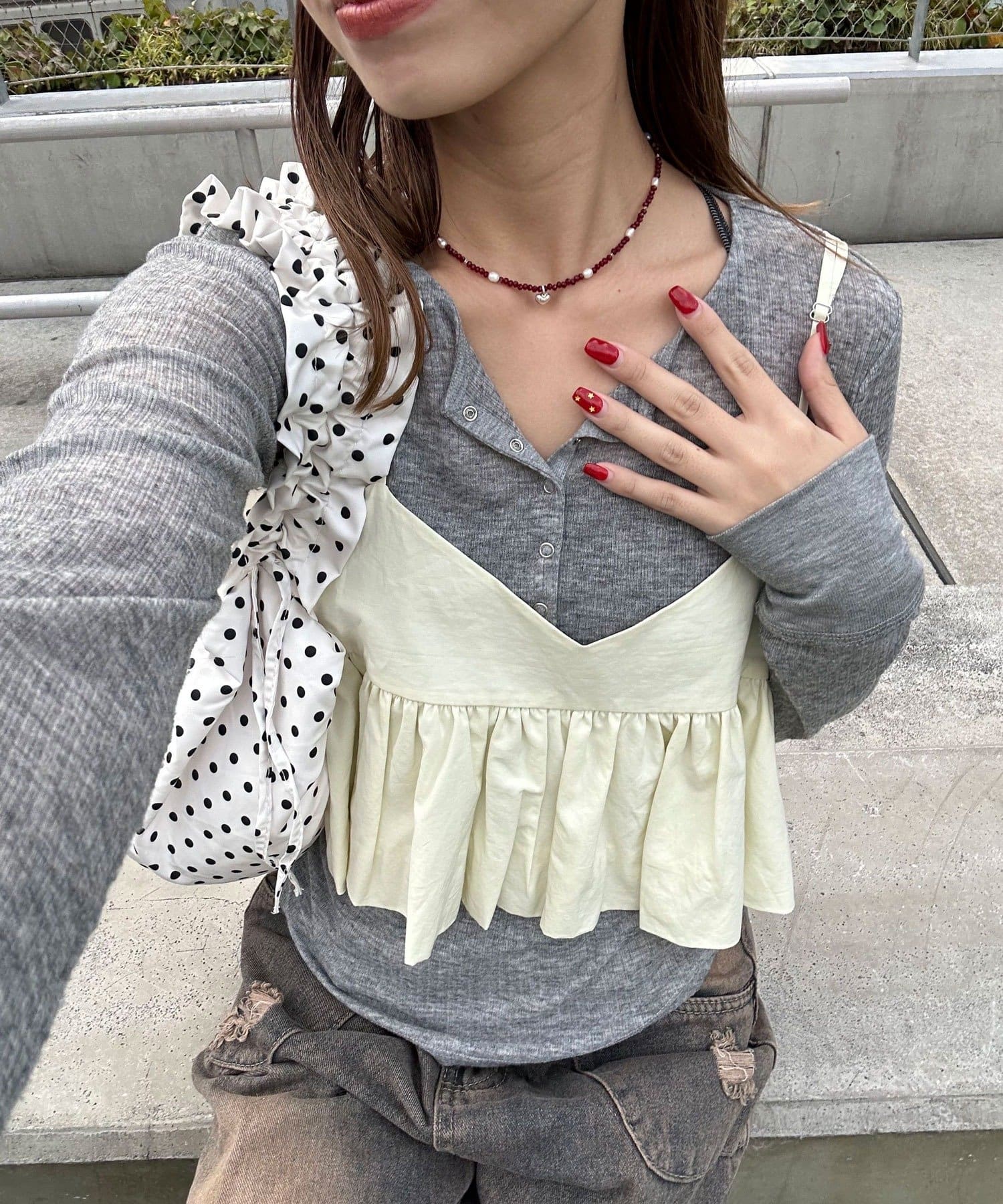 OUTLET(アウトレット) 【Ciaopanic】バルーンペプラムビスチェ