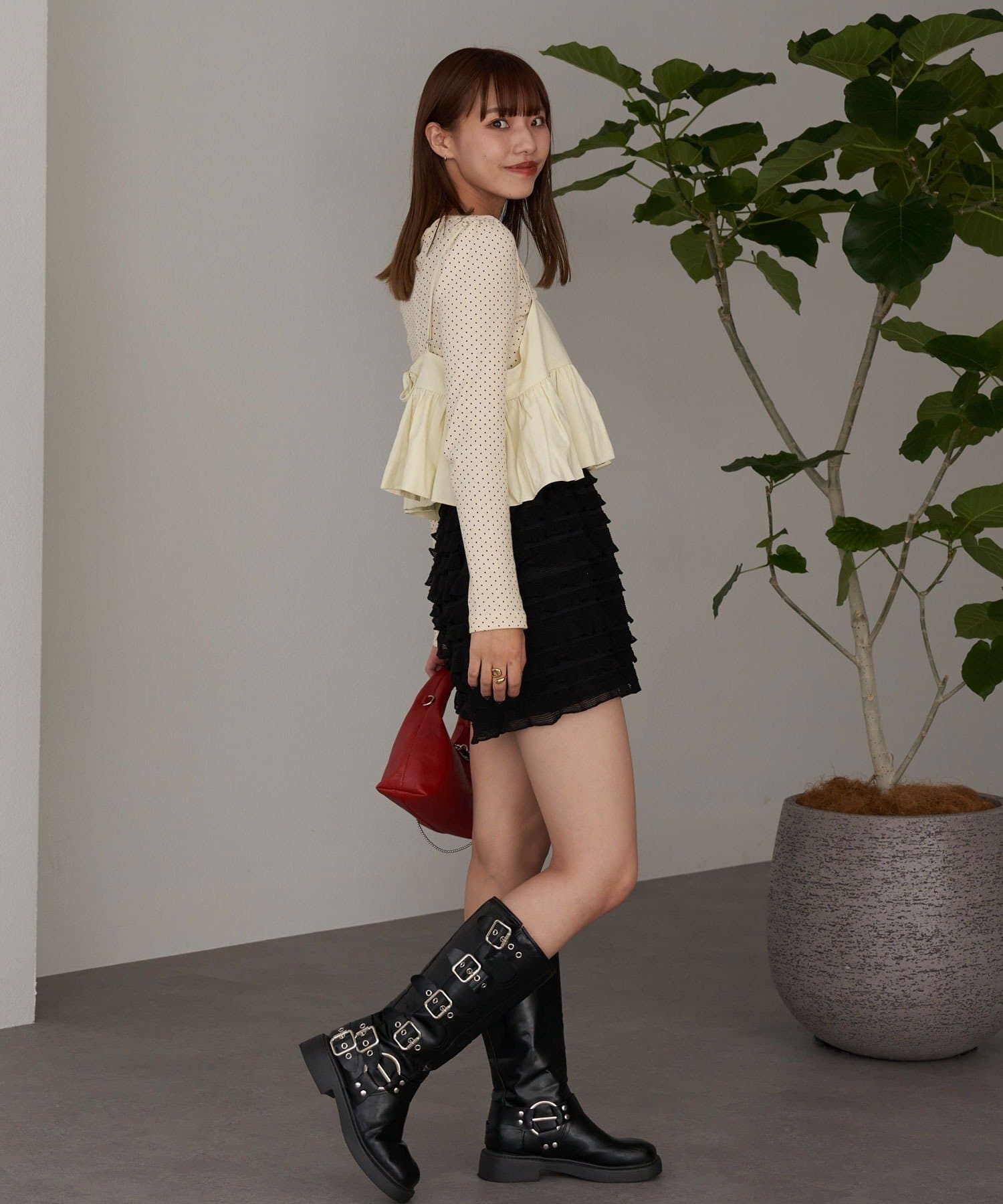 OUTLET(アウトレット) 【Ciaopanic】バルーンペプラムビスチェ