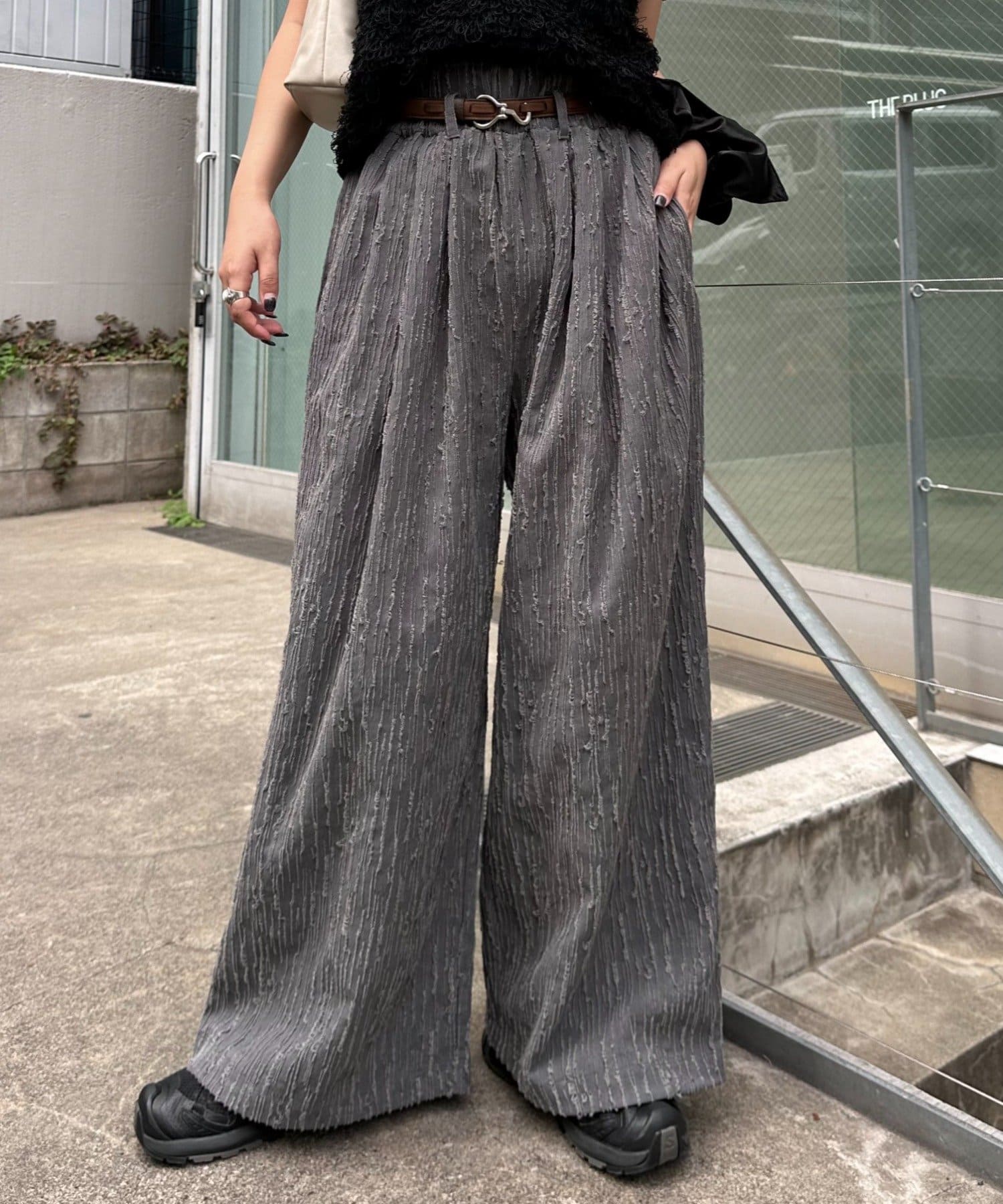 OUTLET(アウトレット) 【CIAOPANIC TYPY】ジャガードタックワイドパンツ