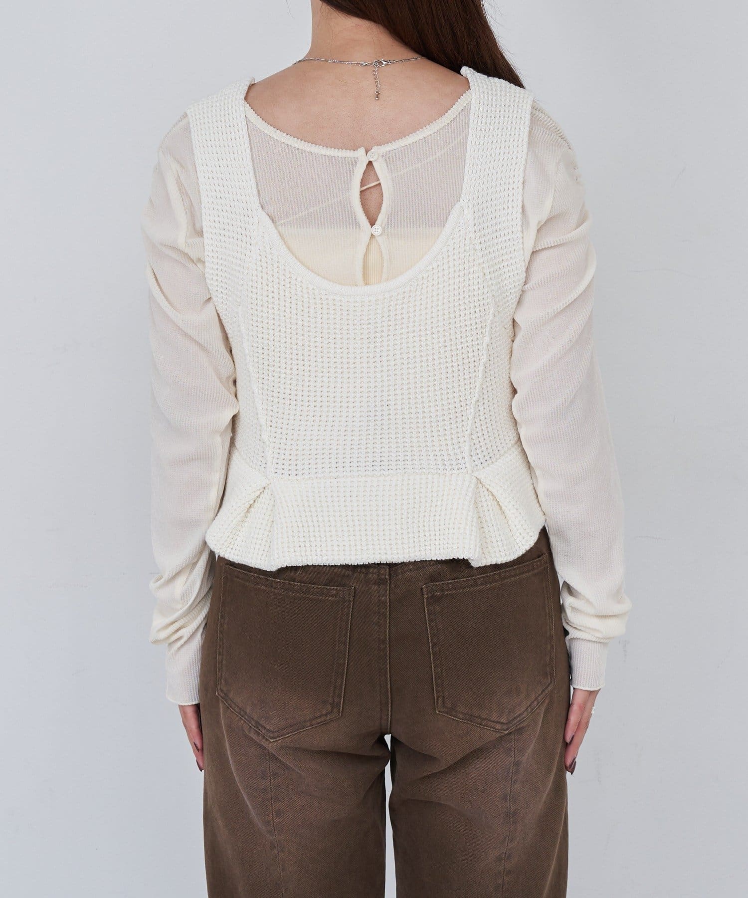 OUTLET(アウトレット) 【Kastane】B ワッフルニットビスチェ