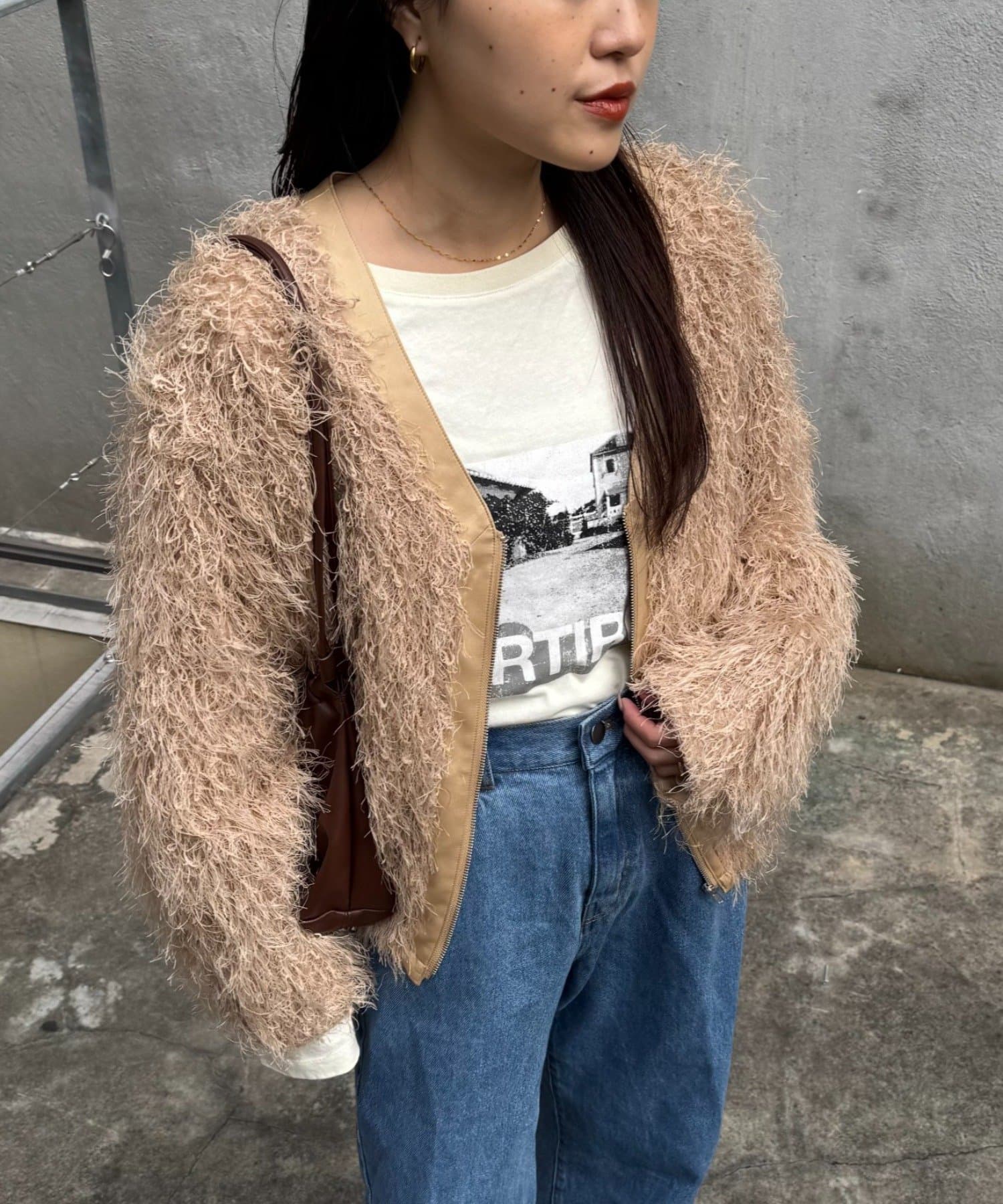 OUTLET(アウトレット) 【CIAOPANIC TYPY】VネックフェザーZIPジャケット