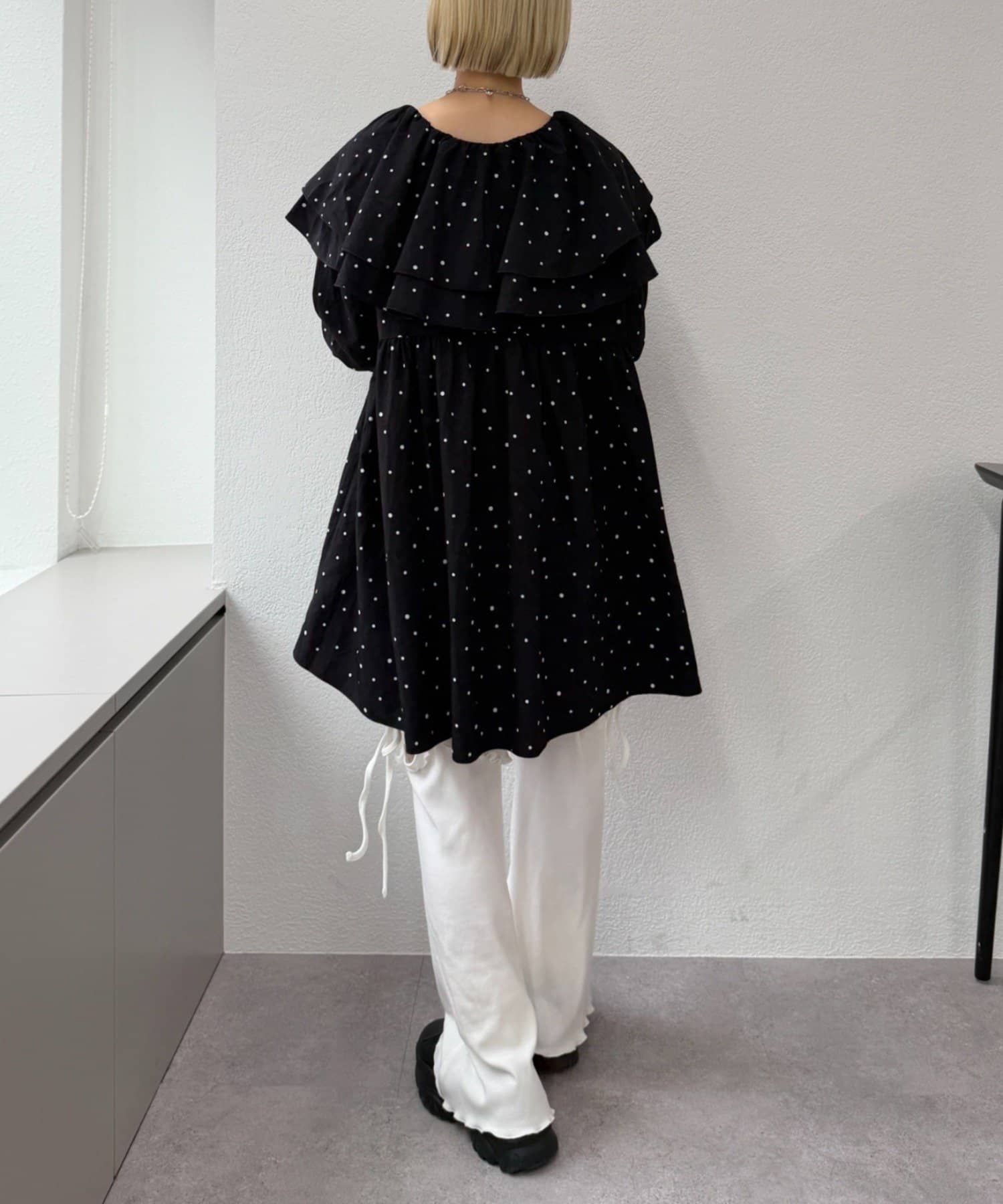 OUTLET(アウトレット) 【w closet】リボンフリルパンツ