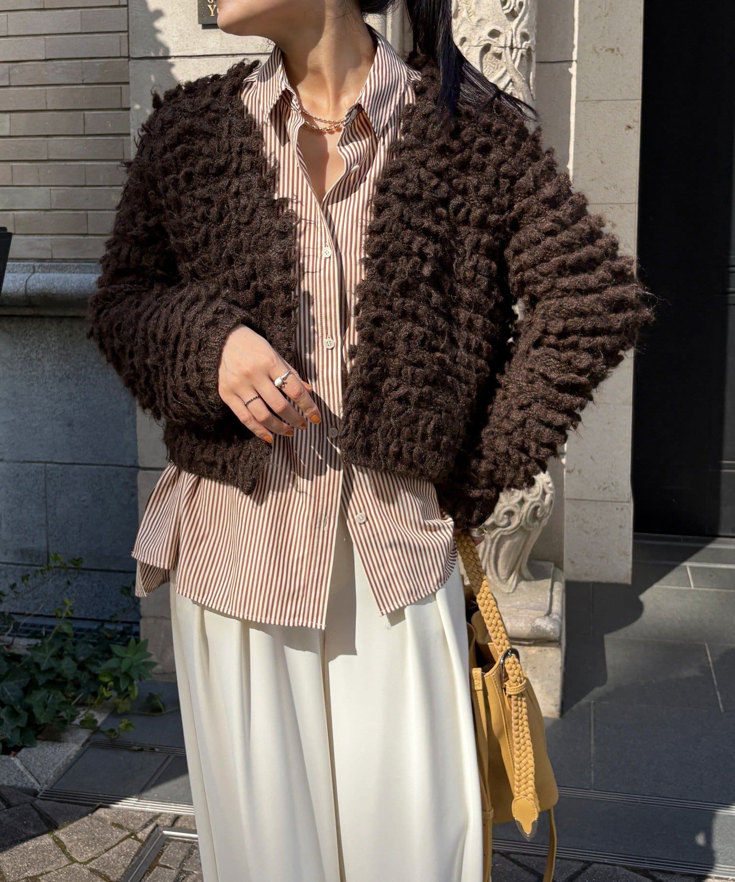 OUTLET(アウトレット) 【DouDou】ループヤーンニットジャケット