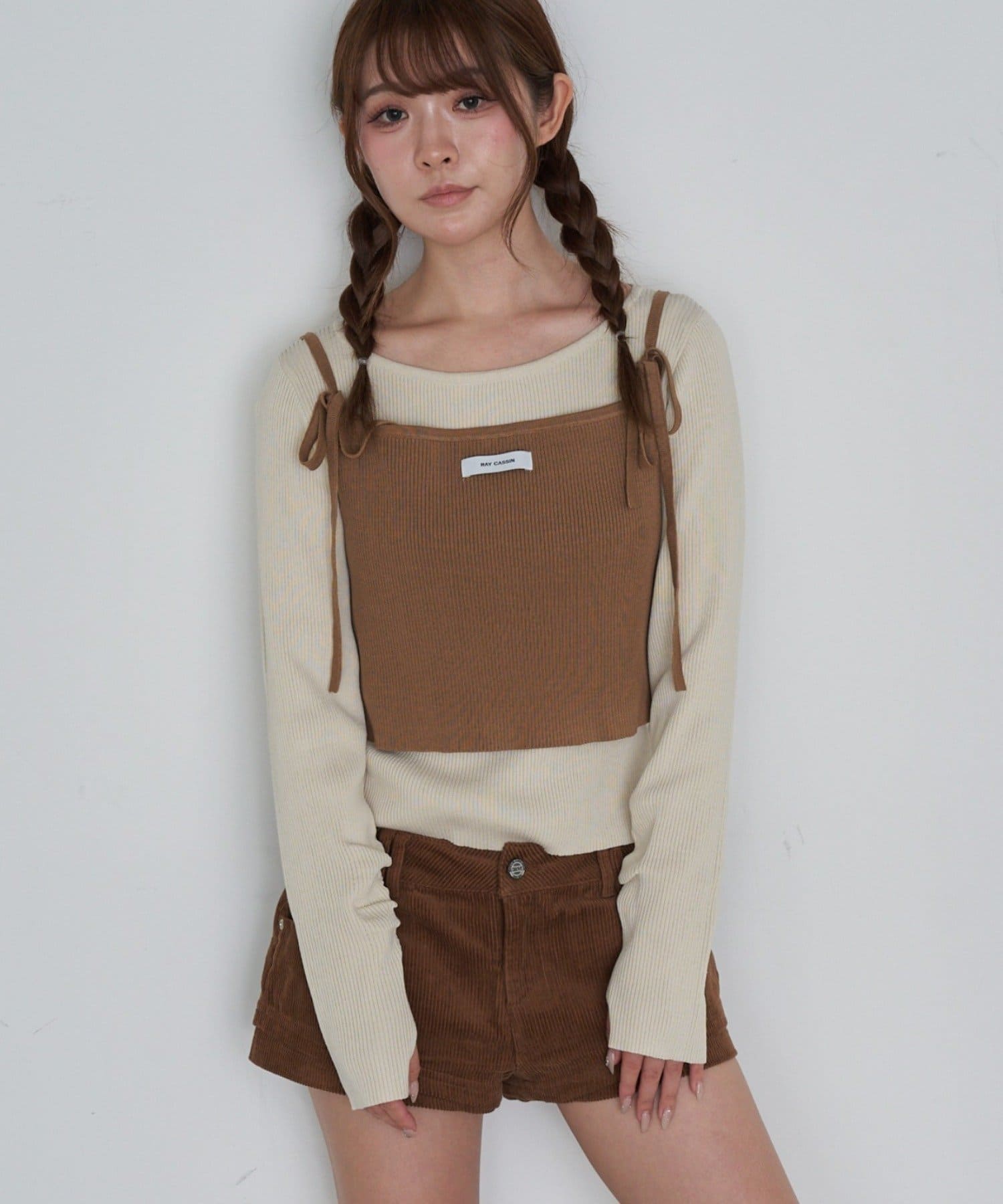 OUTLET(アウトレット) 【RAY CASSIN】レイヤードキャミセット