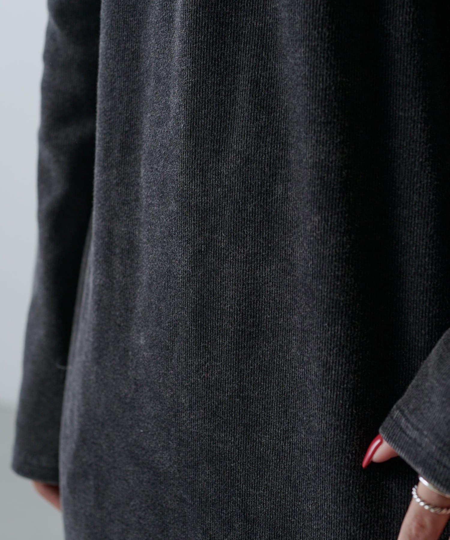 OUTLET(アウトレット) 【Lui's】ヴィンテージ加工バックスリットリブワンピース