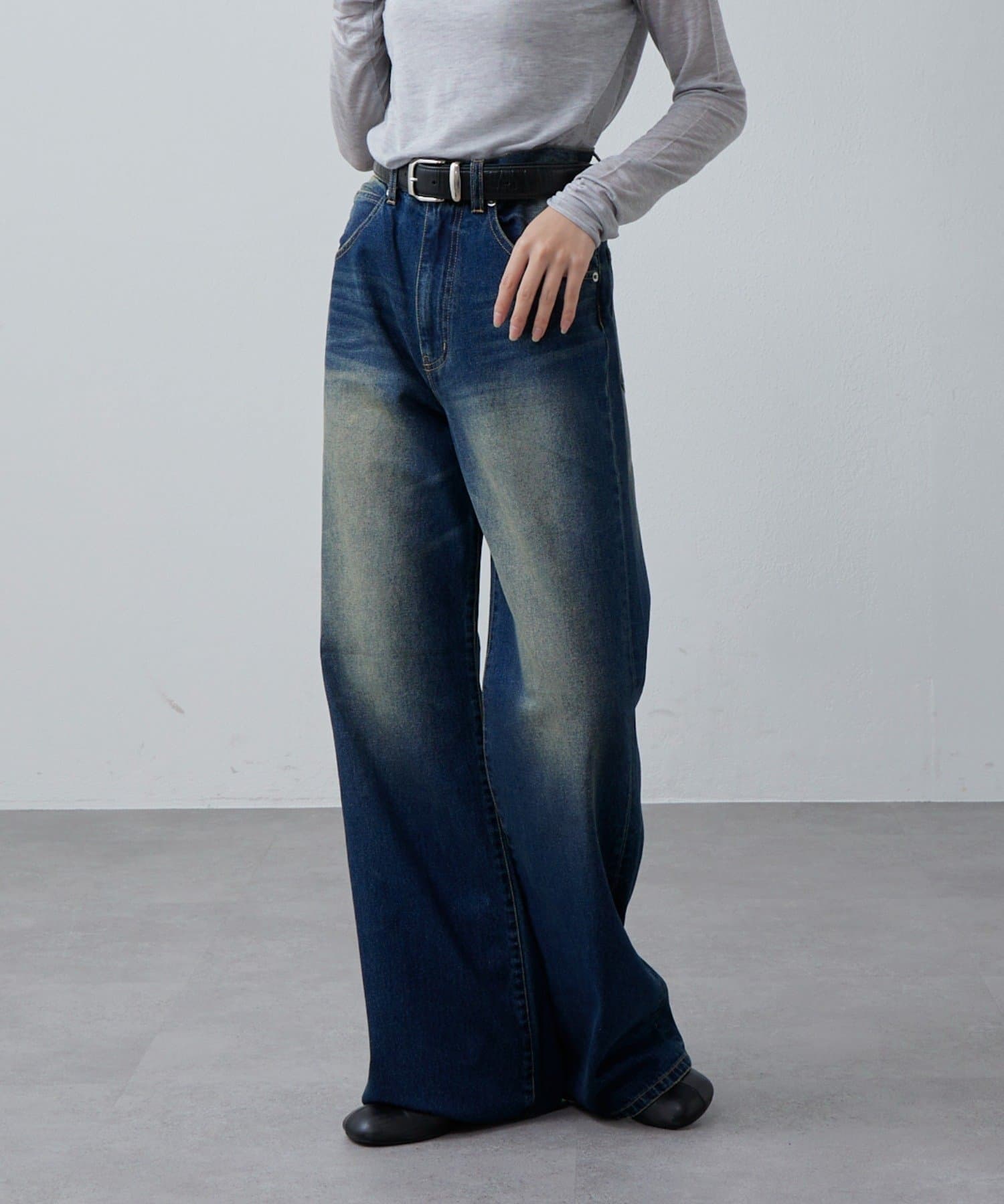 Lui's】裾ダメージフレアデニム | OUTLET(アウトレット)レディース