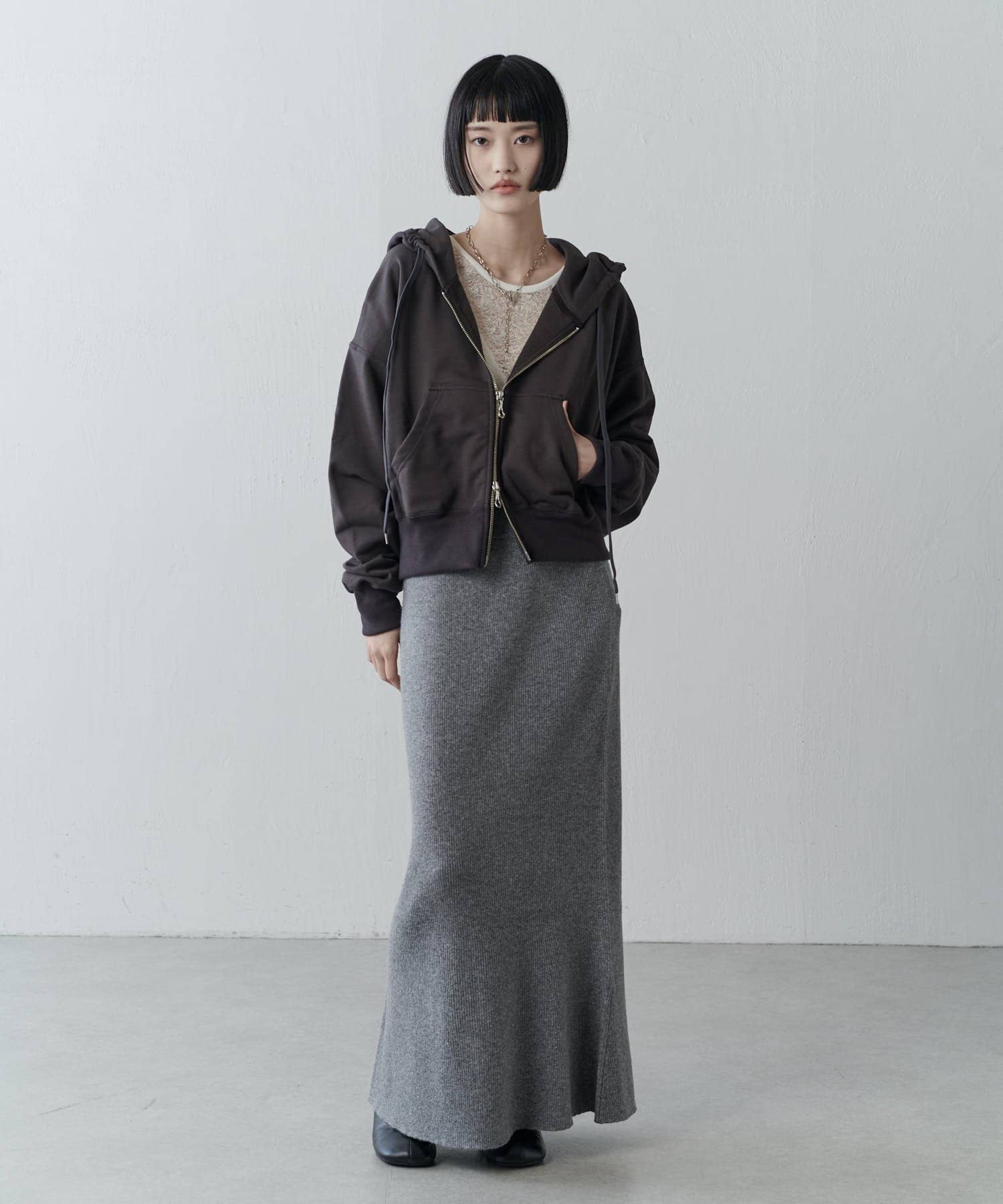 OUTLET(アウトレット) 【Lui's】ニットフレアスカート