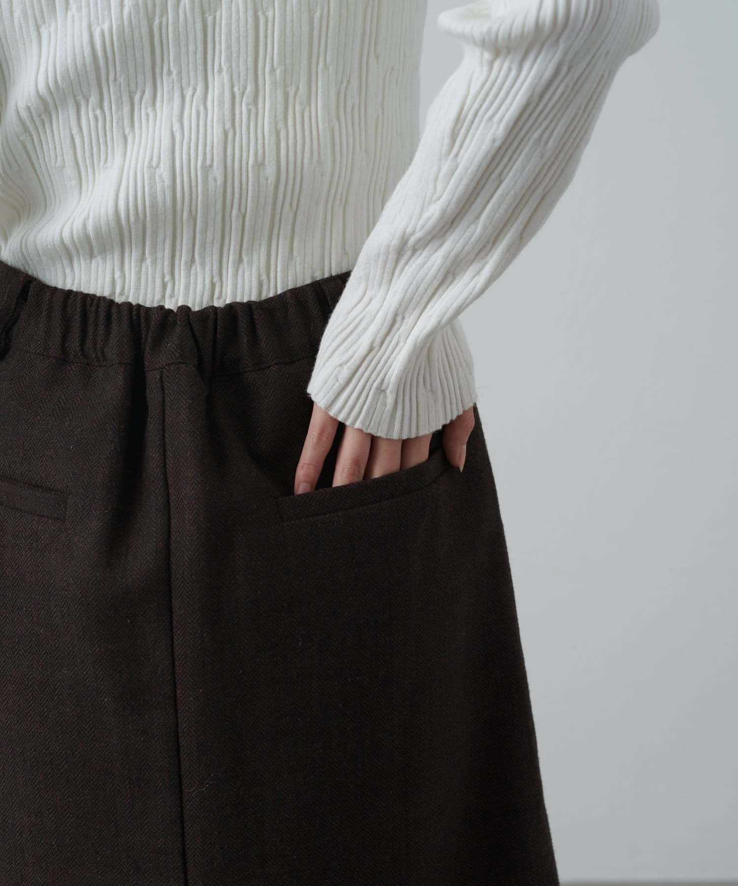 OUTLET(アウトレット) 【Lui's】ヘリンボーンミニスカート