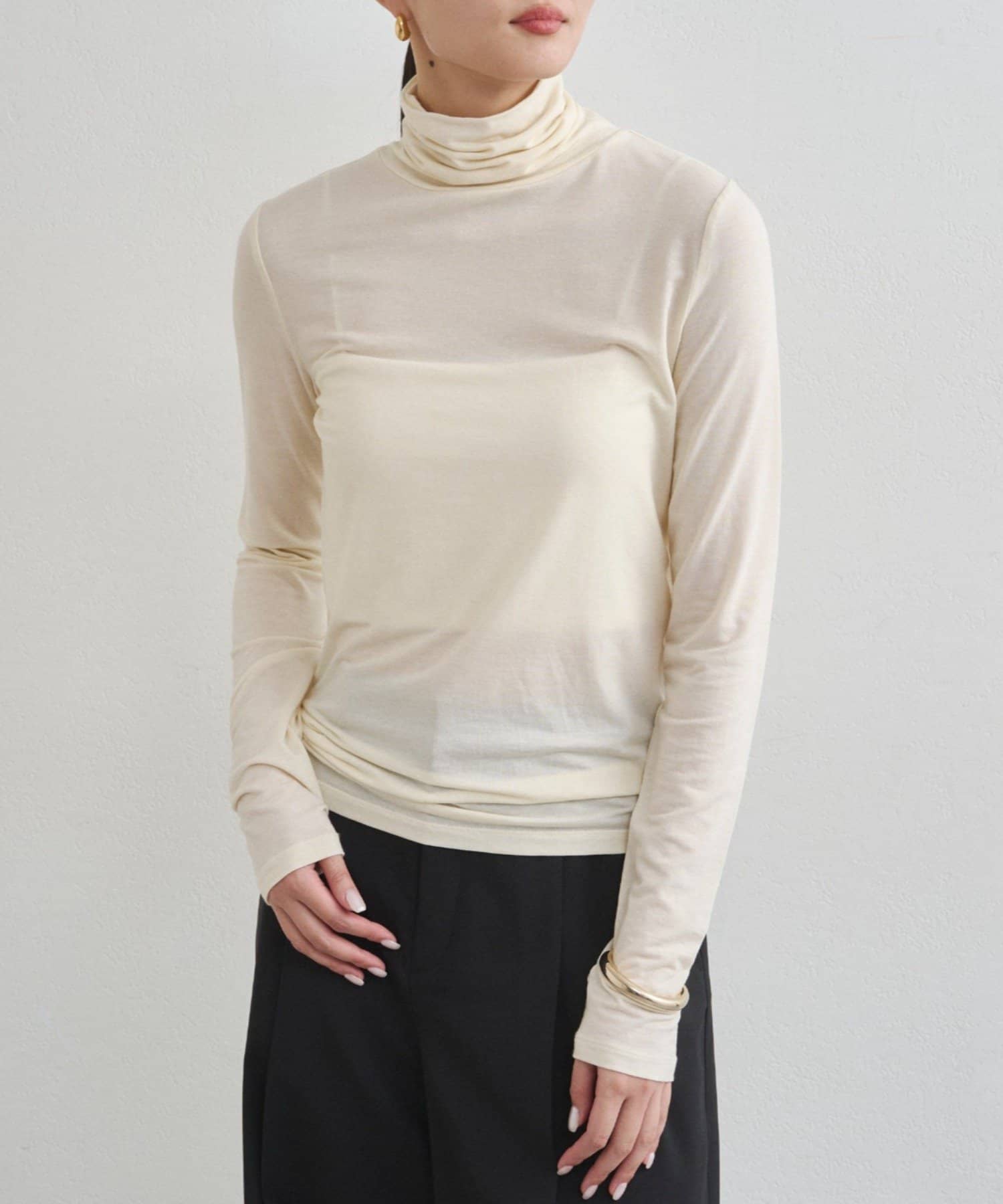 OUTLET(アウトレット) 【earthy_】ベーシックタートルカットソー