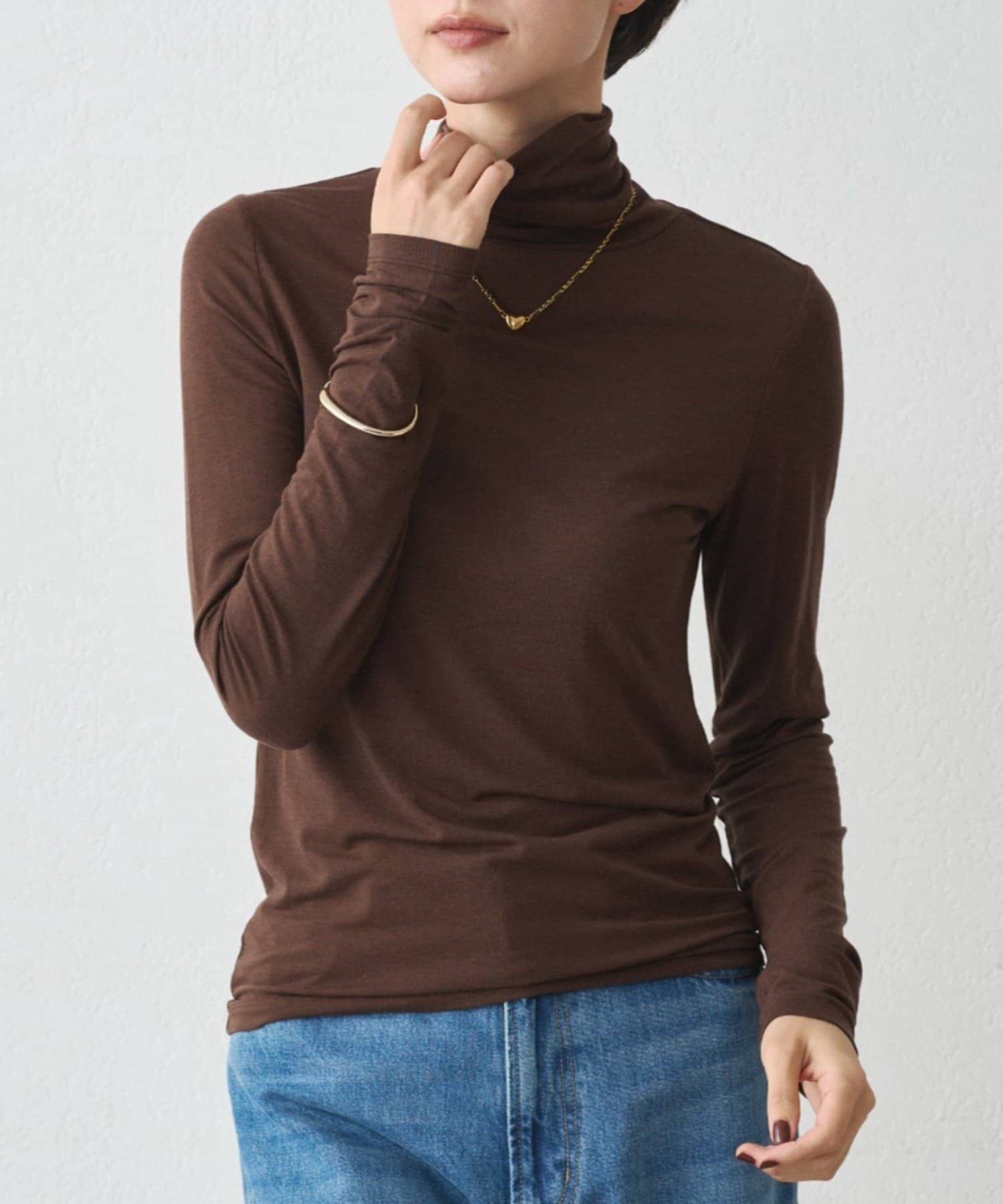 OUTLET(アウトレット) 【earthy_】ベーシックタートルカットソー