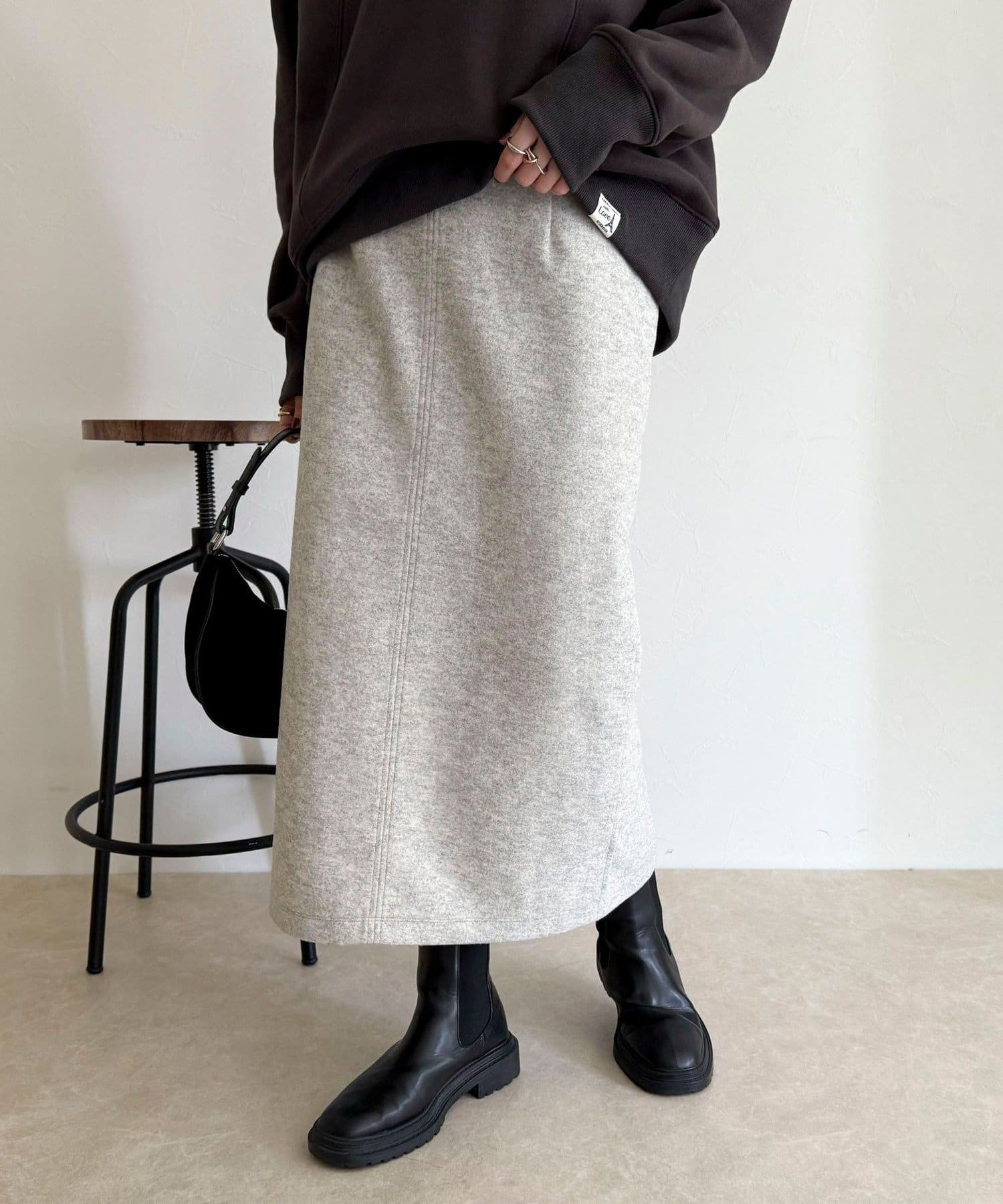 FREDY & GLOSTER(フレディ アンド グロスター) ソフトニットメルトンスカート