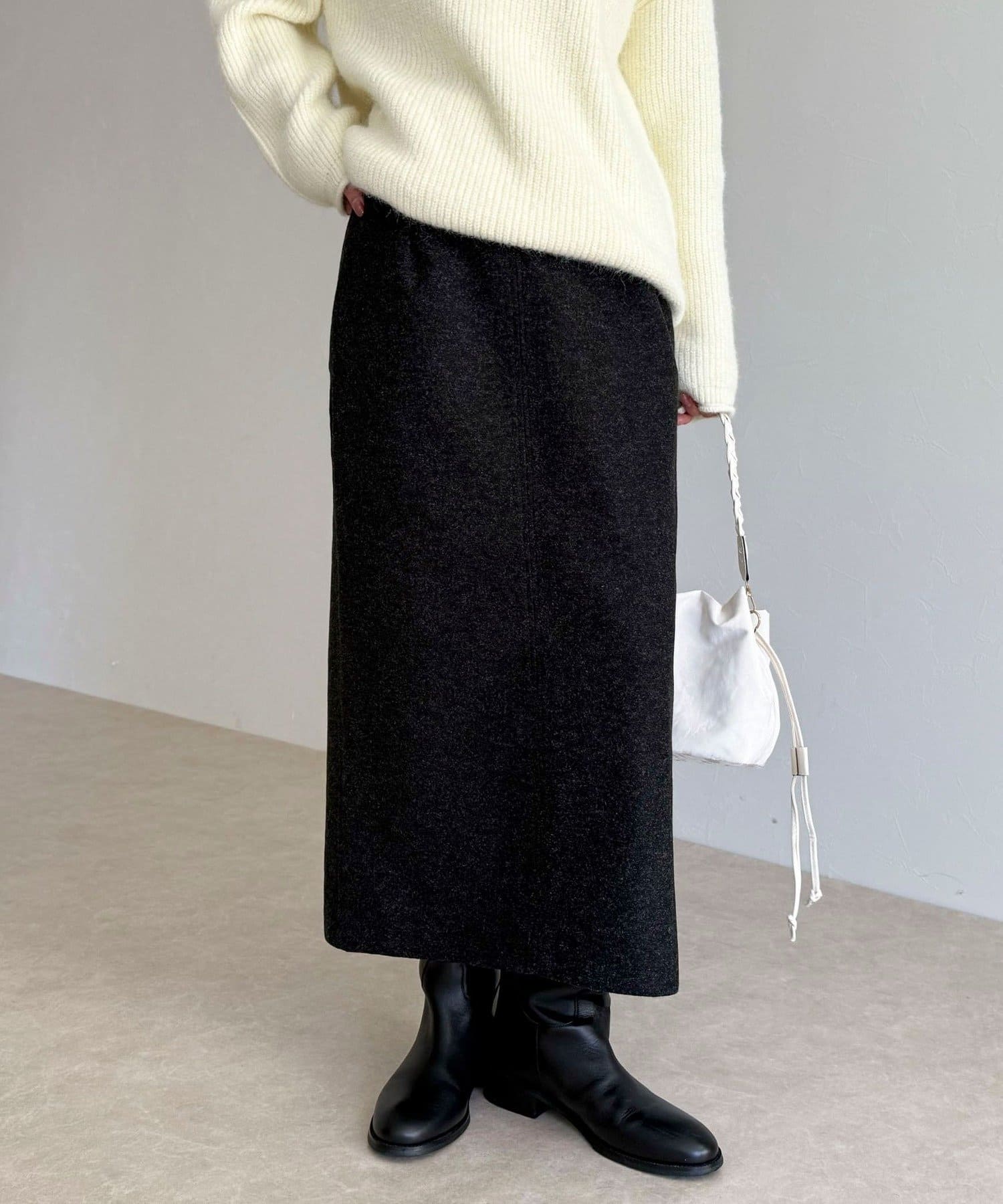 FREDY & GLOSTER(フレディ アンド グロスター) ソフトニットメルトンスカート