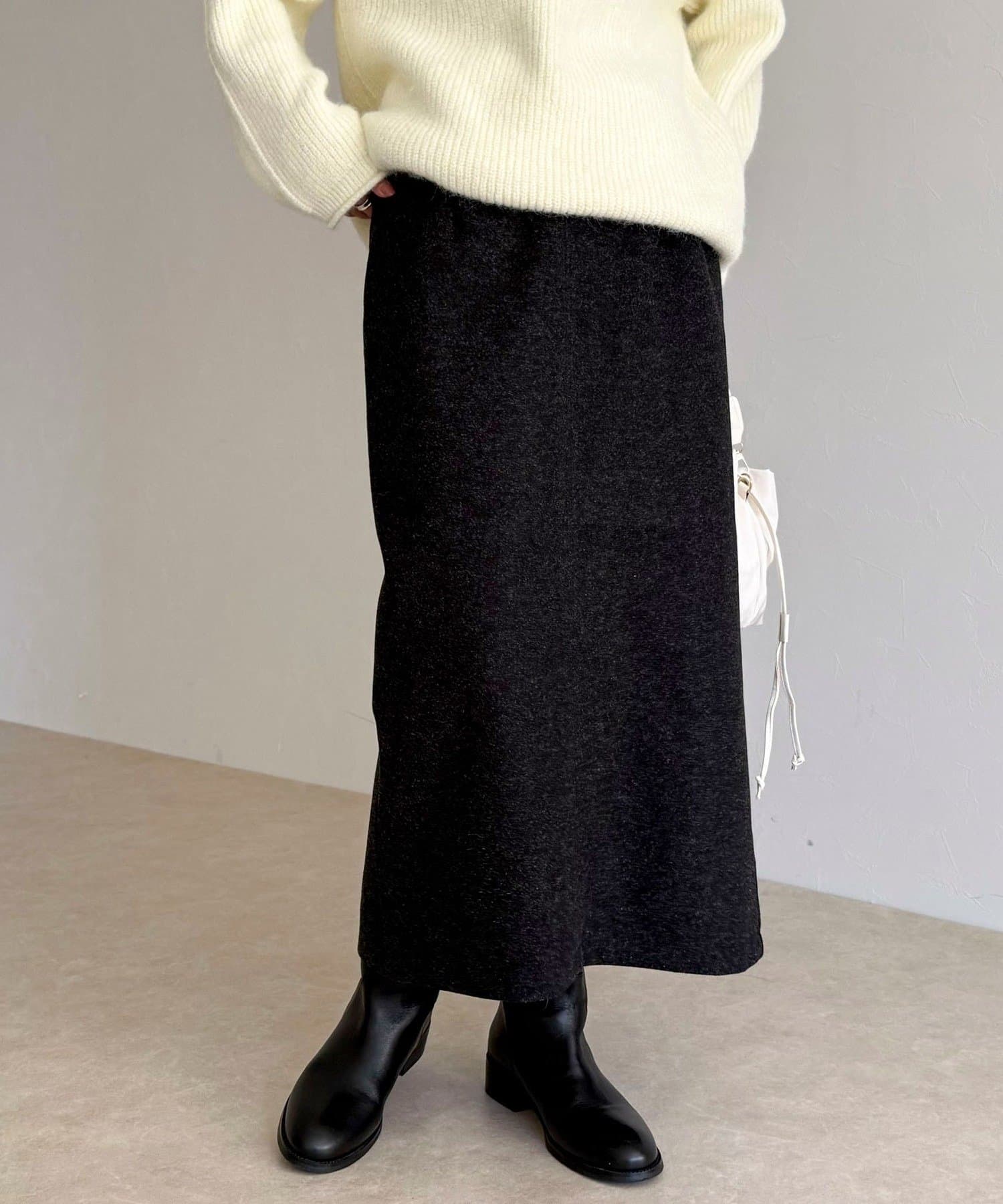 FREDY & GLOSTER(フレディ アンド グロスター) ソフトニットメルトンスカート
