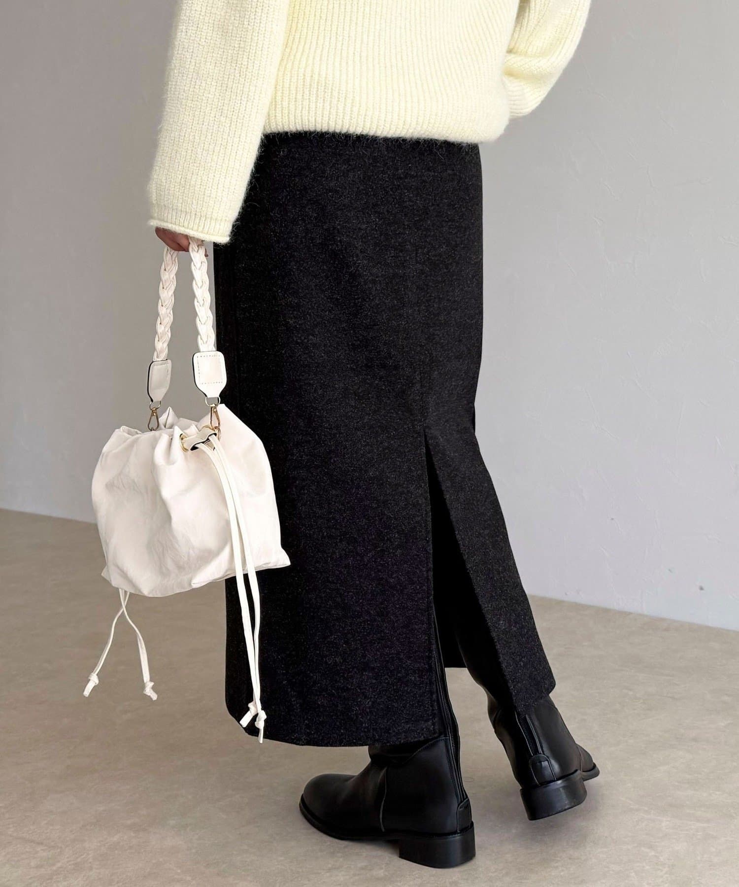 FREDY & GLOSTER(フレディ アンド グロスター) ソフトニットメルトンスカート