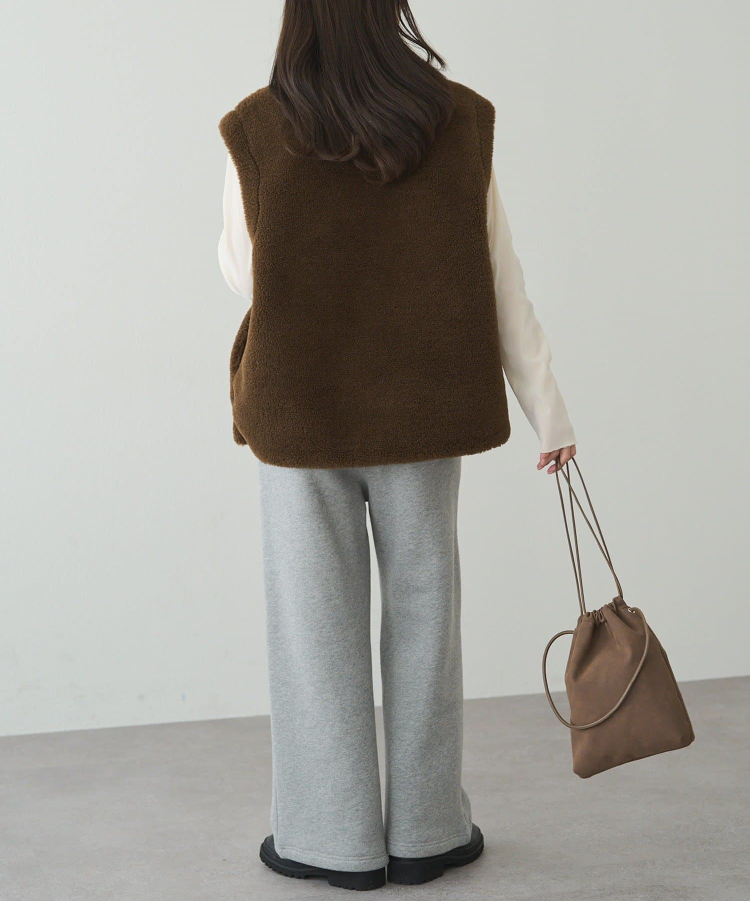 PUAL CE CIN(ピュアルセシン) 【サイズ展開あり】裏ボアスウェットパンツ