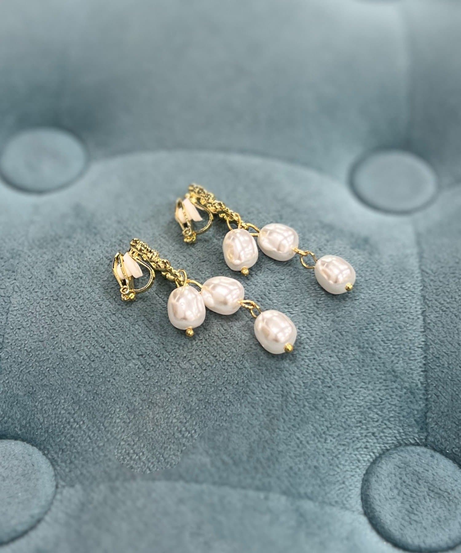 NICE CLAUP / OLIVE des OLIVE OUTLET(ナイスクラップ  / オリーブ デ オリーブ アウトレット) 【RMAF】3パールイヤリング