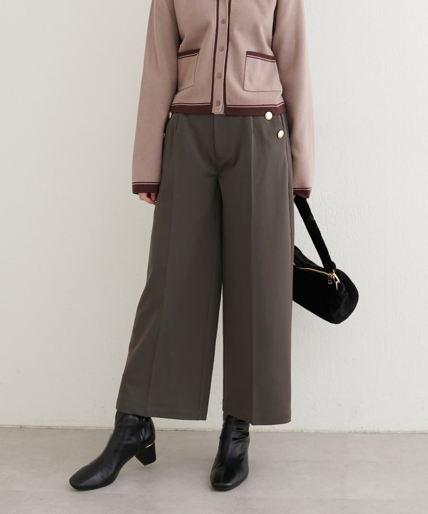 NICE CLAUP / OLIVE des OLIVE OUTLET(ナイスクラップ  / オリーブ デ オリーブ アウトレット) 【EVERY.VERY niceclaup】サイドボタンパンツ