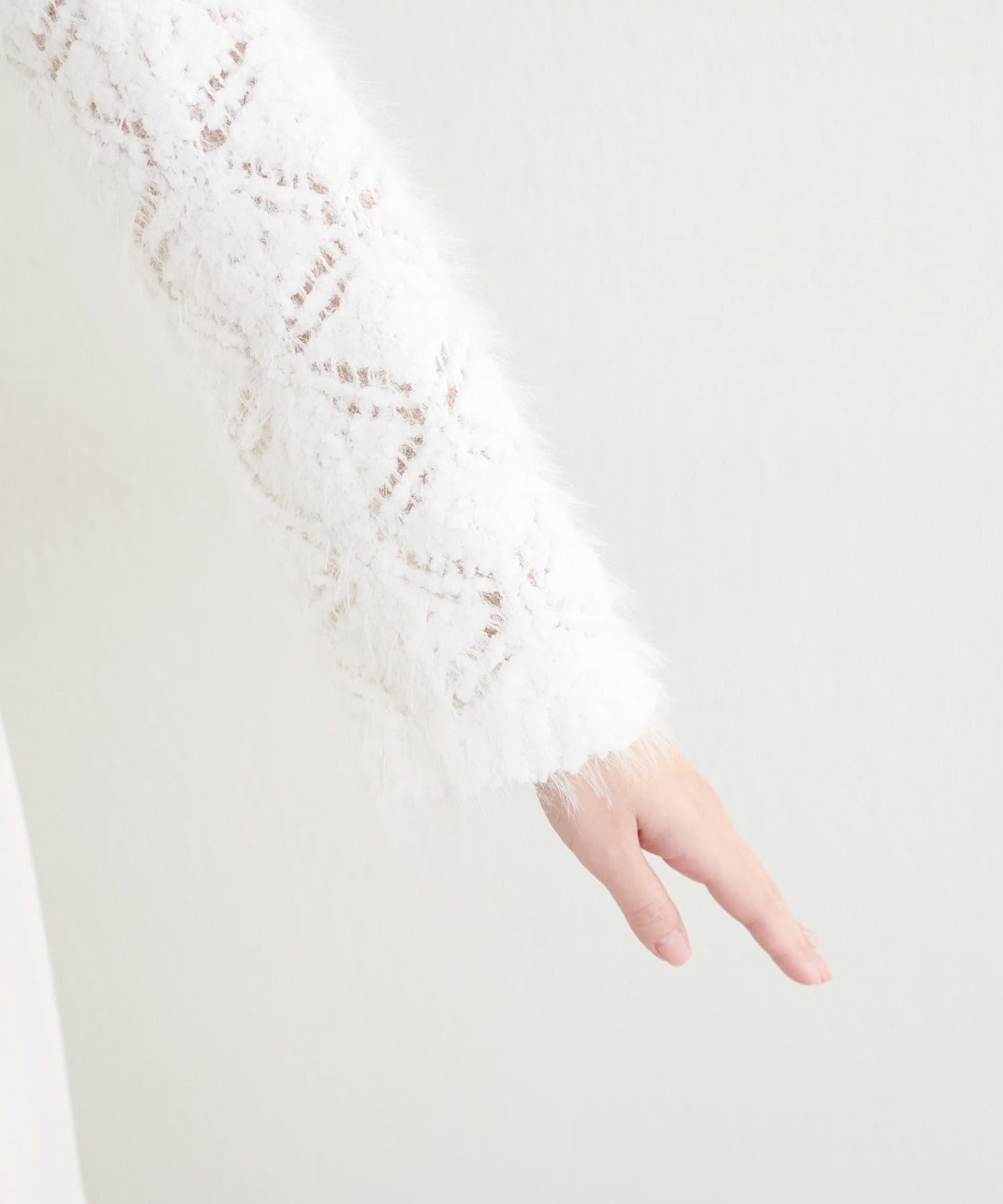 NICE CLAUP / OLIVE des OLIVE OUTLET(ナイスクラップ  / オリーブ デ オリーブ アウトレット) 【EVERY.VERY niceclaup】ロンバス柄ファンシーニット