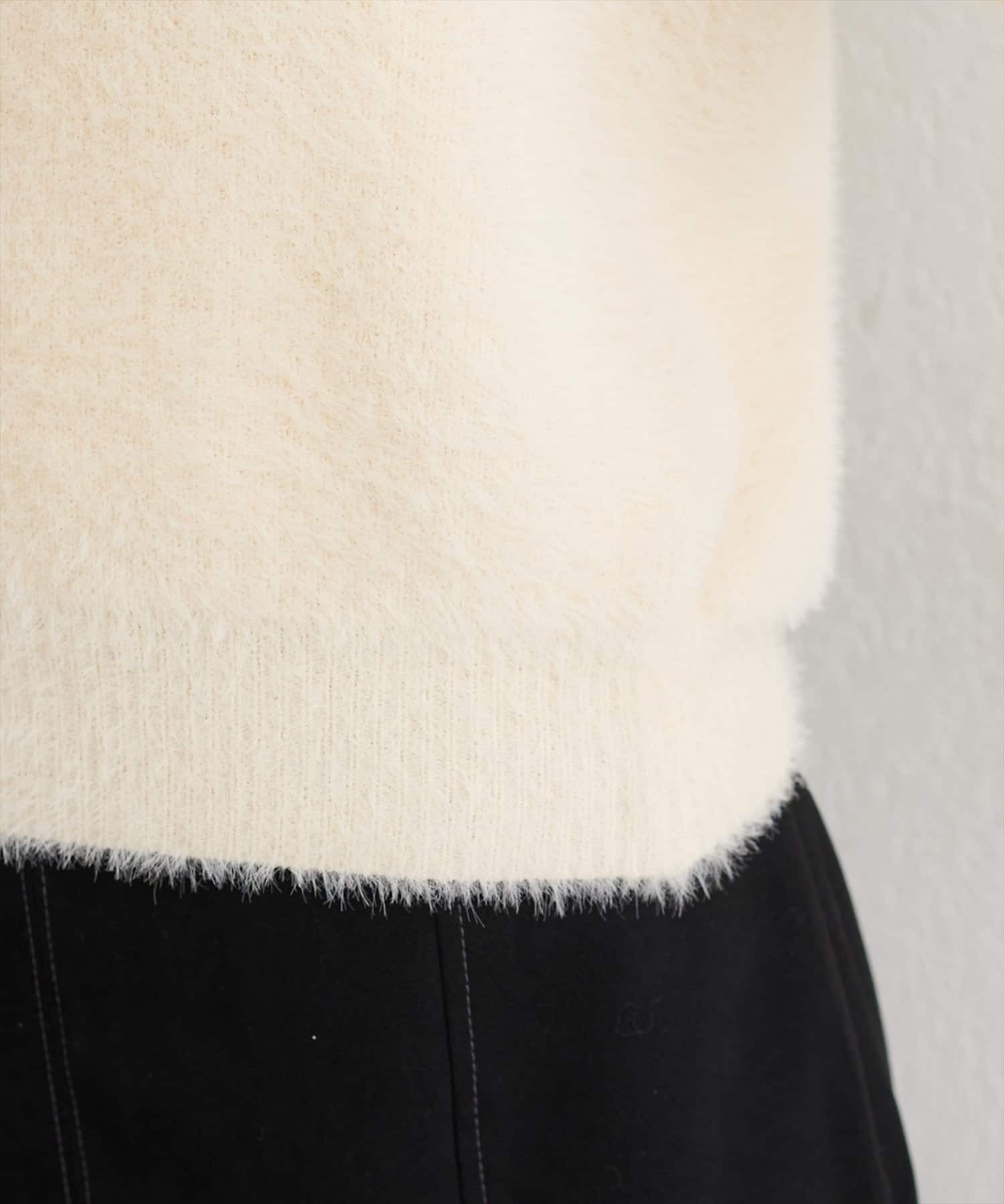 NICE CLAUP / OLIVE des OLIVE OUTLET(ナイスクラップ  / オリーブ デ オリーブ アウトレット) 【EVERY.VERY niceclaup】フェザーヤーン半袖ニットプルオーバー