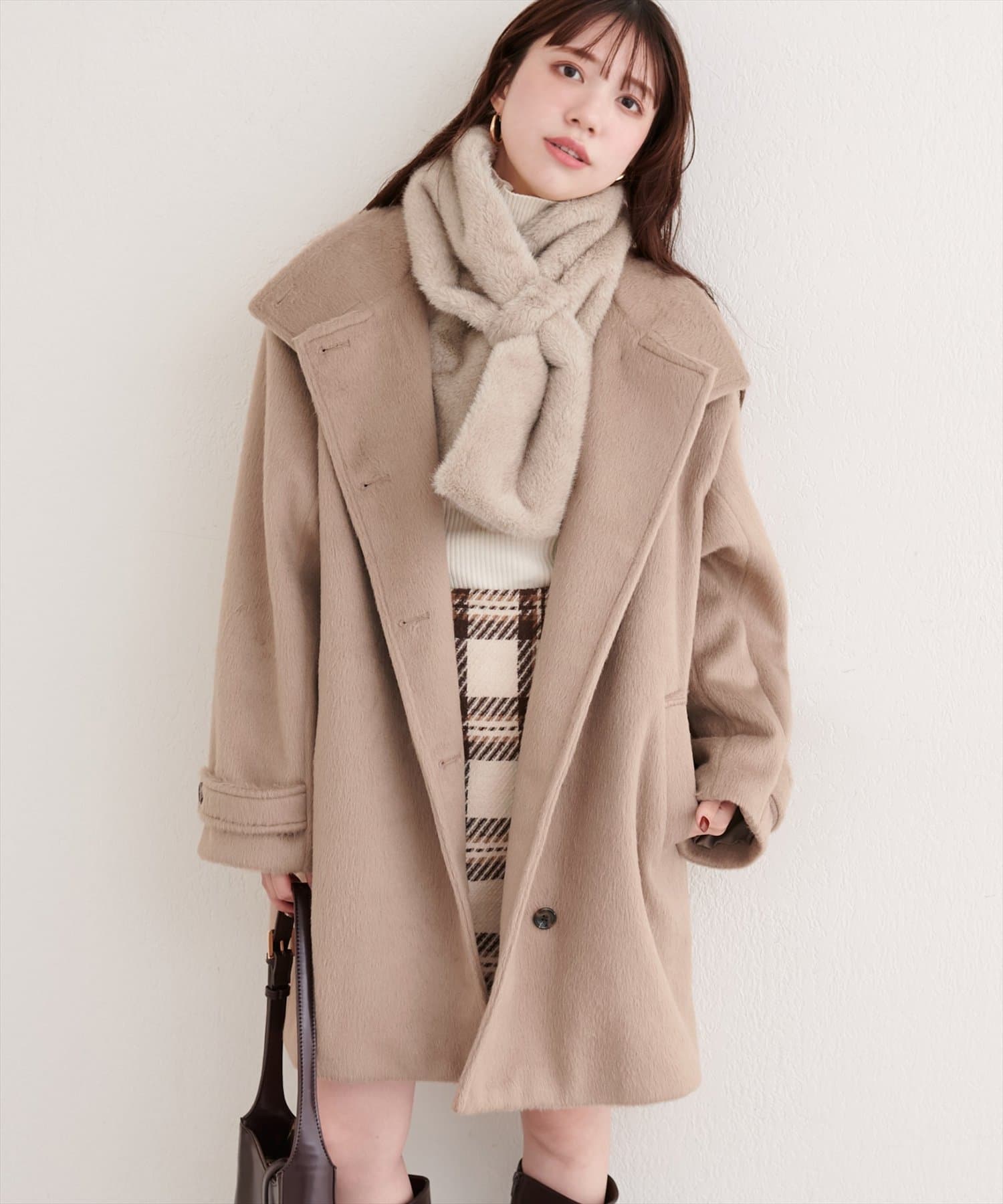 natural couture(ナチュラルクチュール) ティペット付きコート