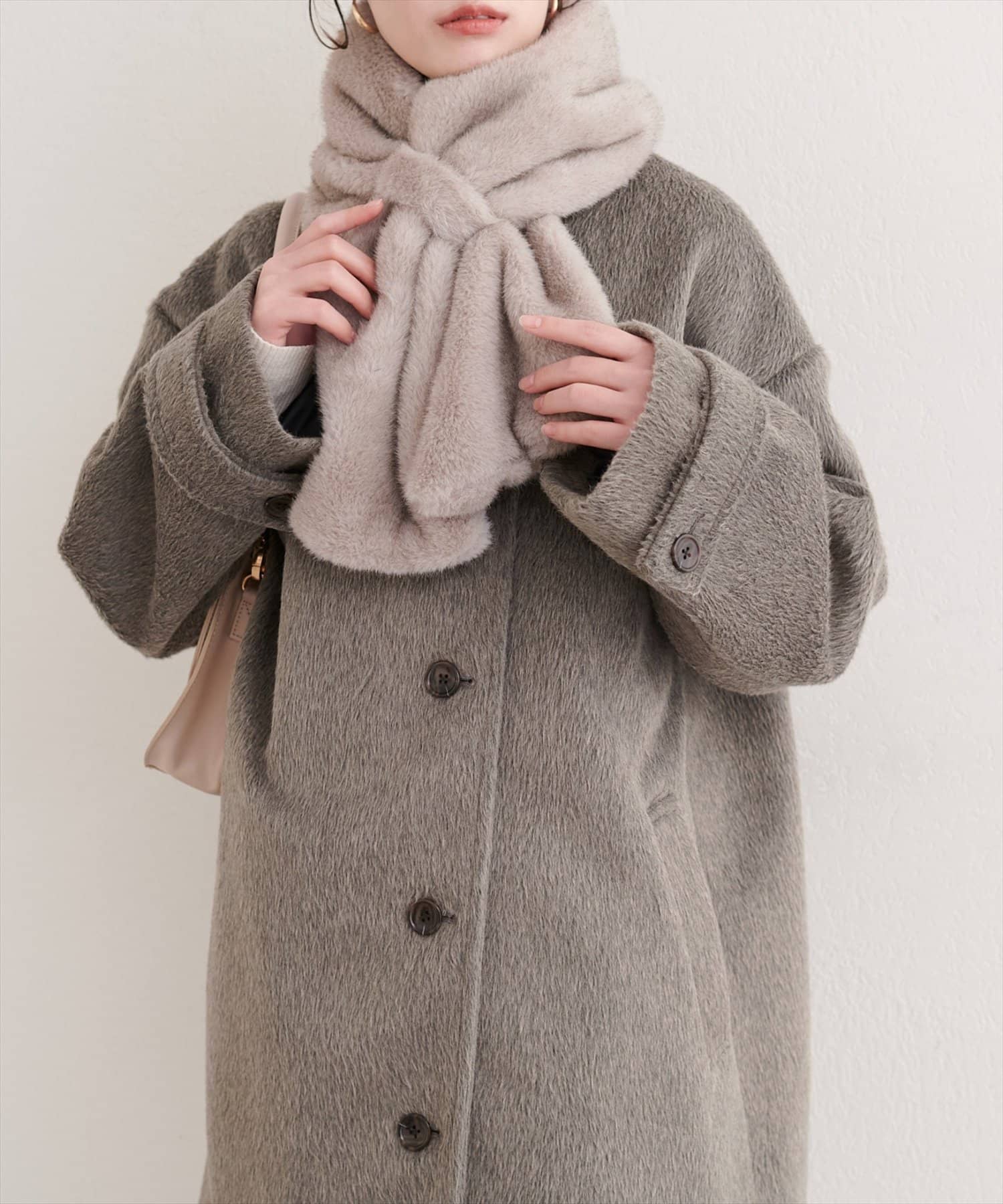 natural couture(ナチュラルクチュール) ティペット付きコート