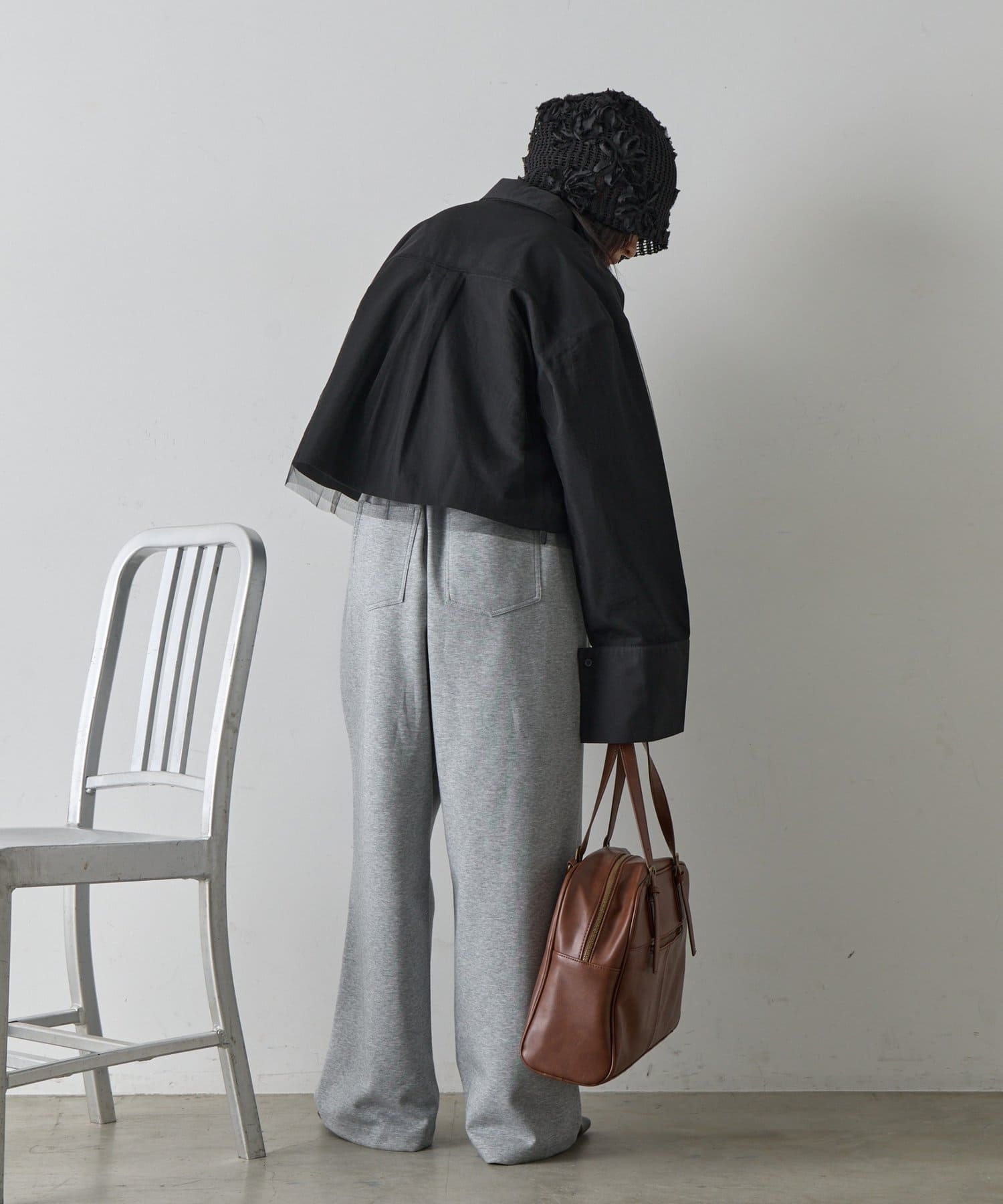 -goocy-(グーシー) チュール被せショートシャツ