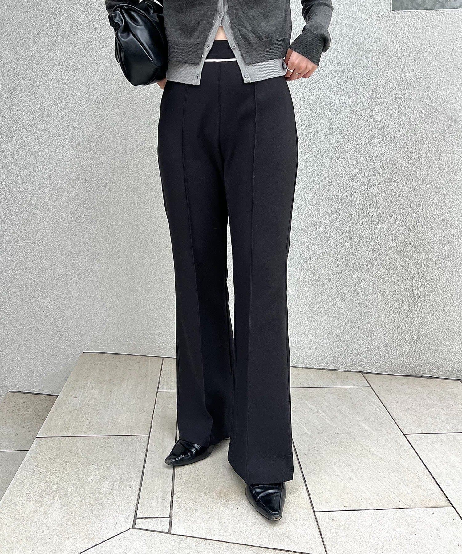 CAPRICIEUX LE'MAGE(カプリシュレマージュ) 【低身長サイズあり】ピンタックフレアパンツ