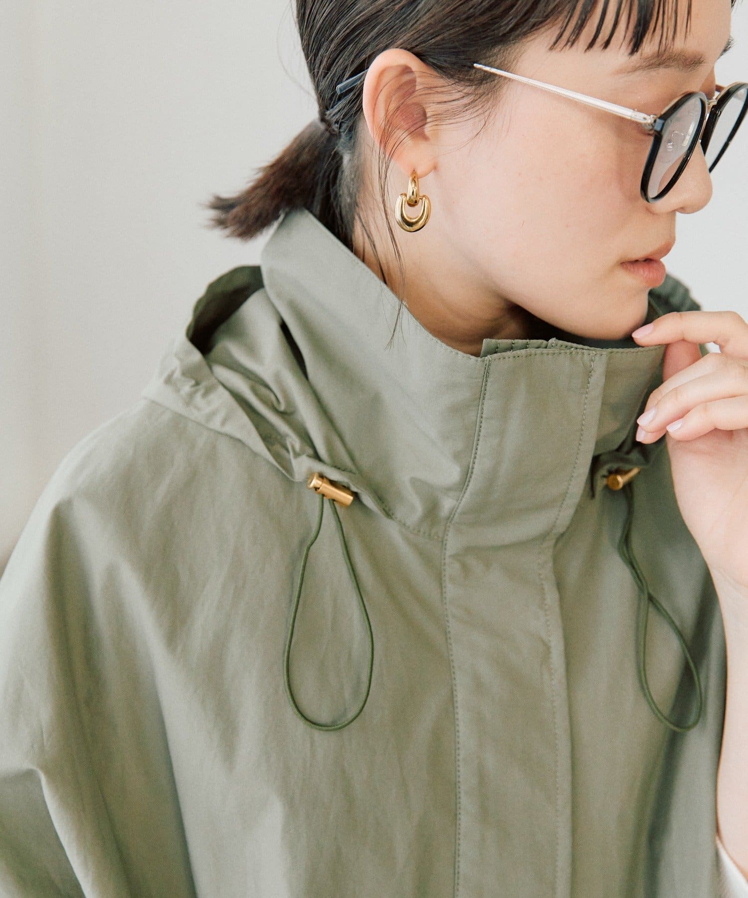 RIVE DROITE(リヴドロワ) 予約【一部EC限定カラー/花粉ガード・撥水加工・UVカット機能】ドルマンフーディライトコート