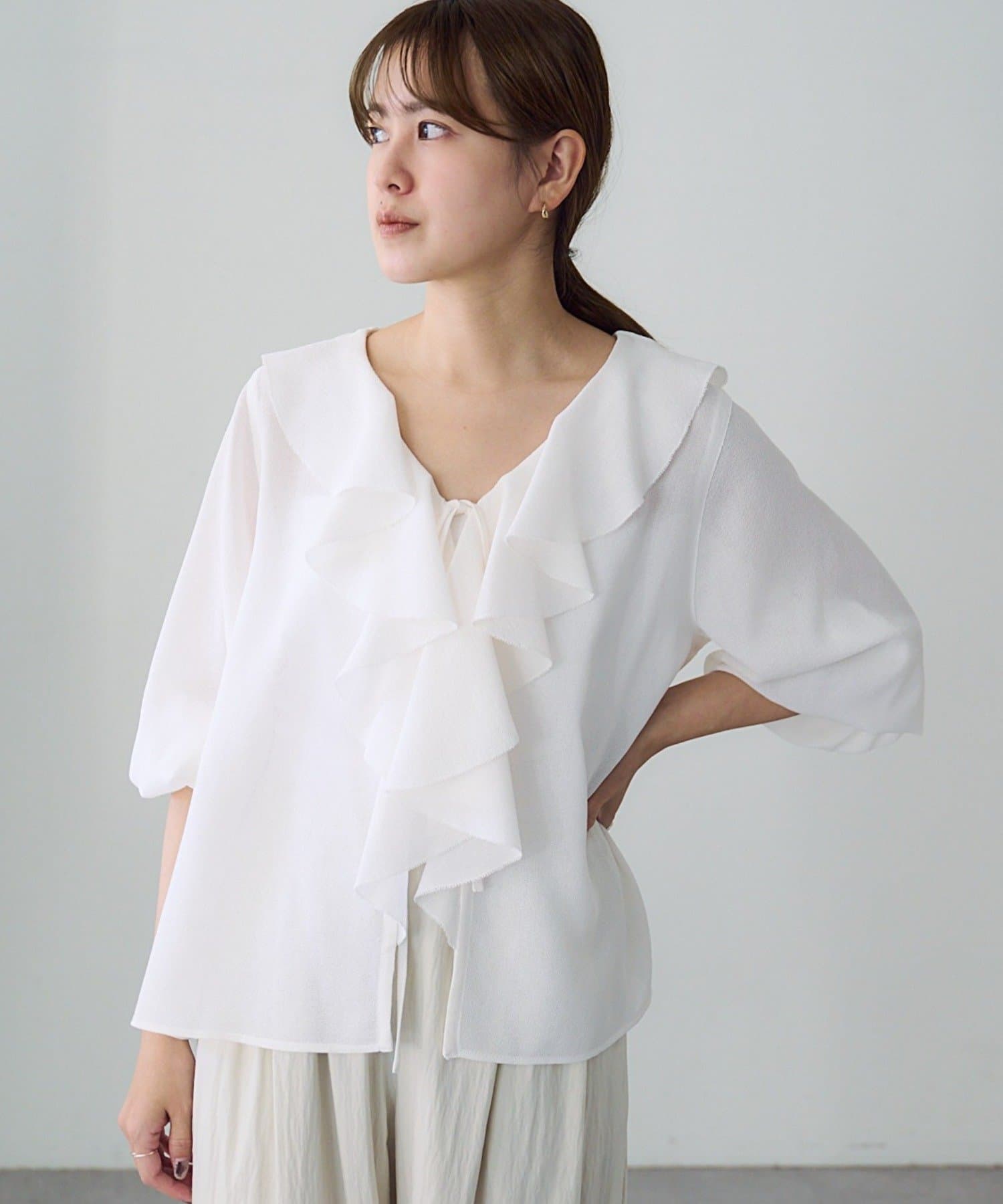 SHENERY(シーナリー) 【26SS予約】フリルカラーブラウス