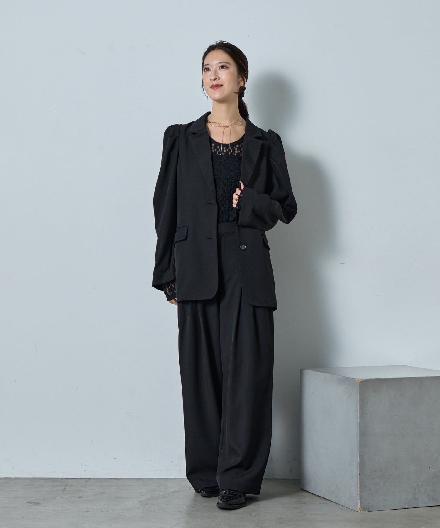 -goocy-(グーシー) 【オケージョン】レースバックオープントップス