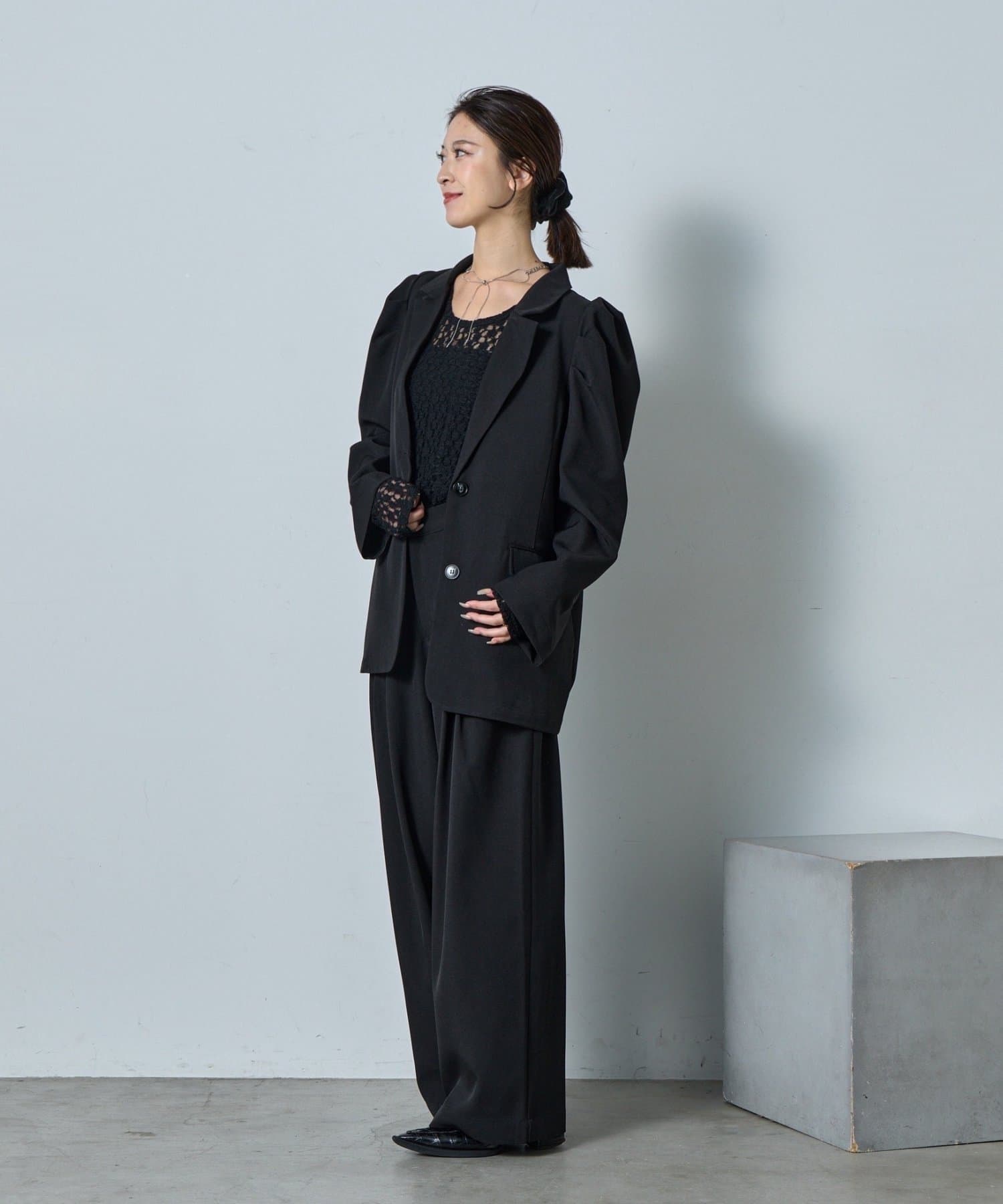 -goocy-(グーシー) 【オケージョン】レースバックオープントップス