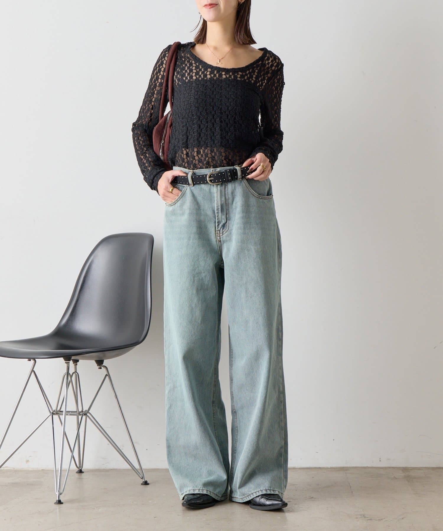 -goocy-(グーシー) 【オケージョン】レースバックオープントップス