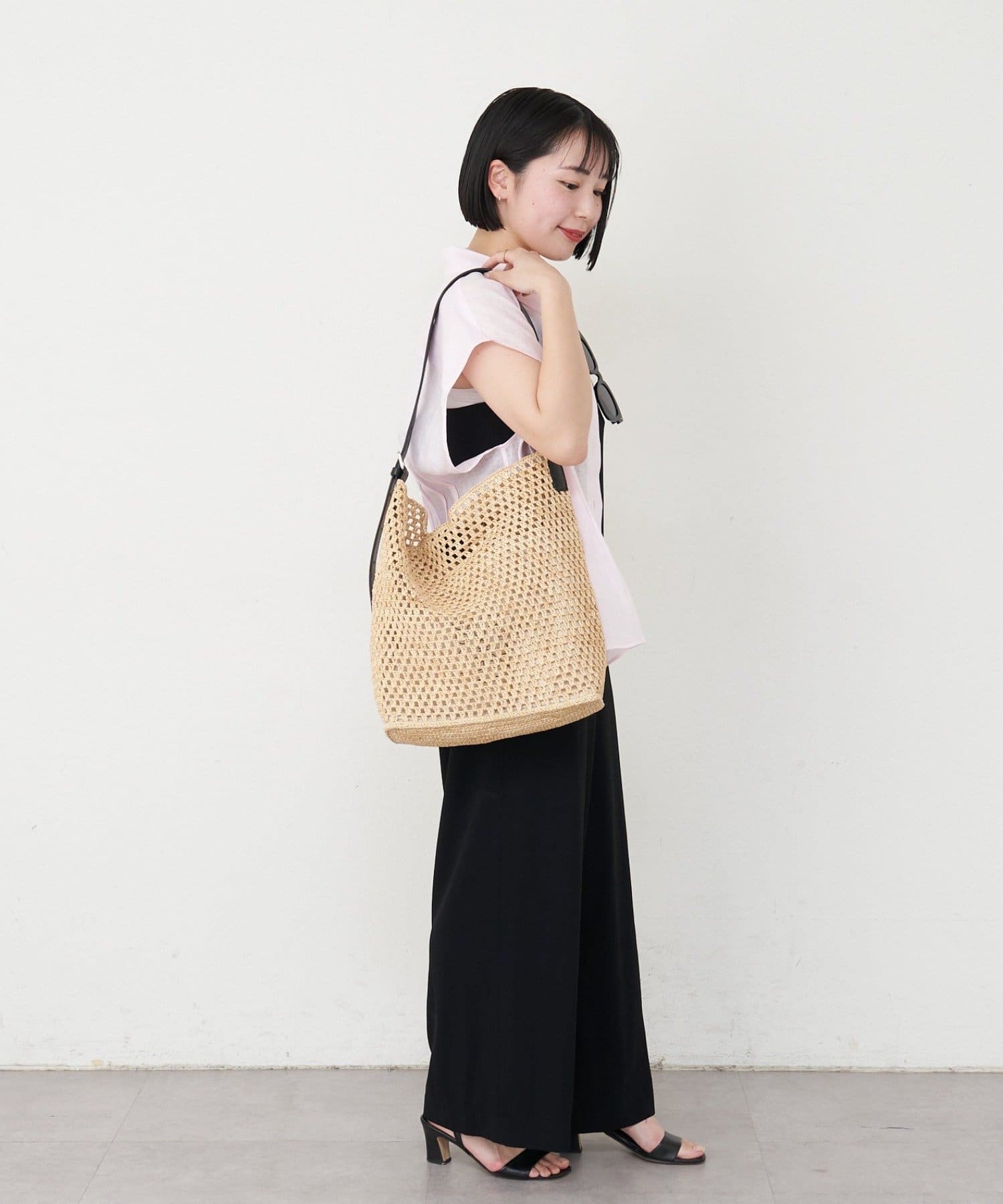 russet(ラシット) インド製ラフィアワンショルダーバッグ
