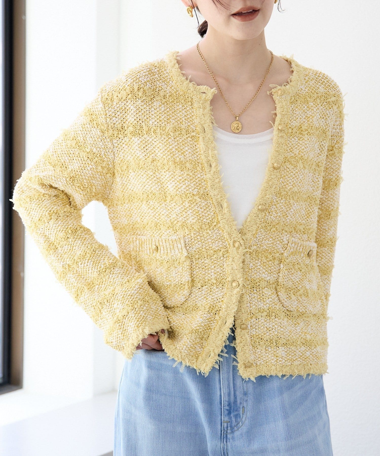 RIVE DROITE(リヴドロワ) 予約【上品見え】ツイードショートカーディガン