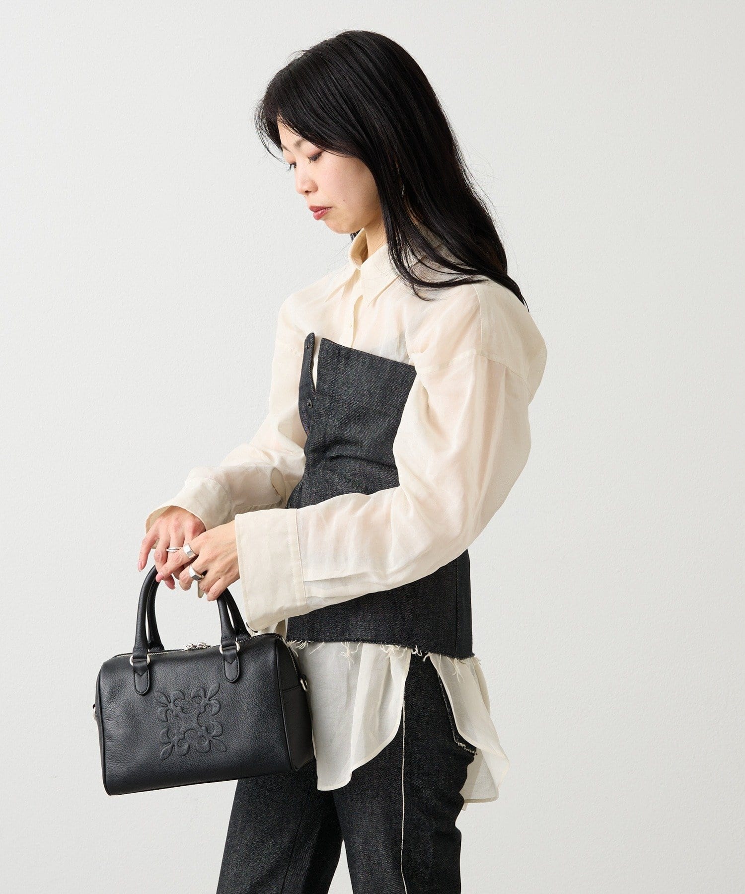 russet(ラシット) 《WEB先行発売》composition レザー2WAYミニボストンバッグ